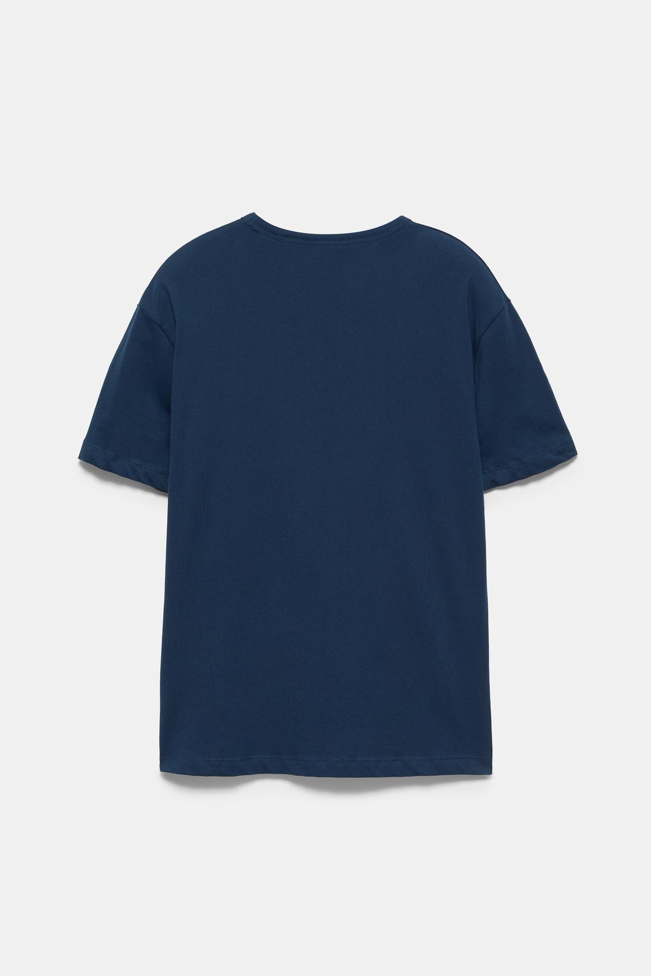 Slim fit basic T-shirt — Navy