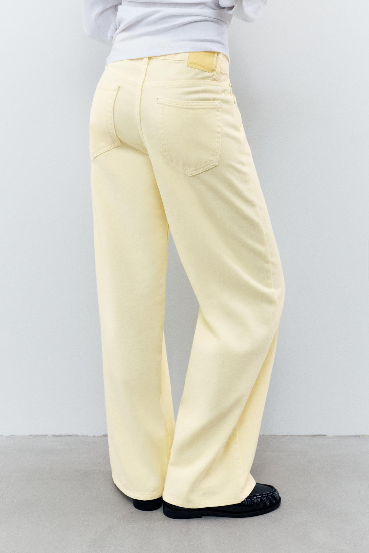 Low-rise baggy jeans — Yellow