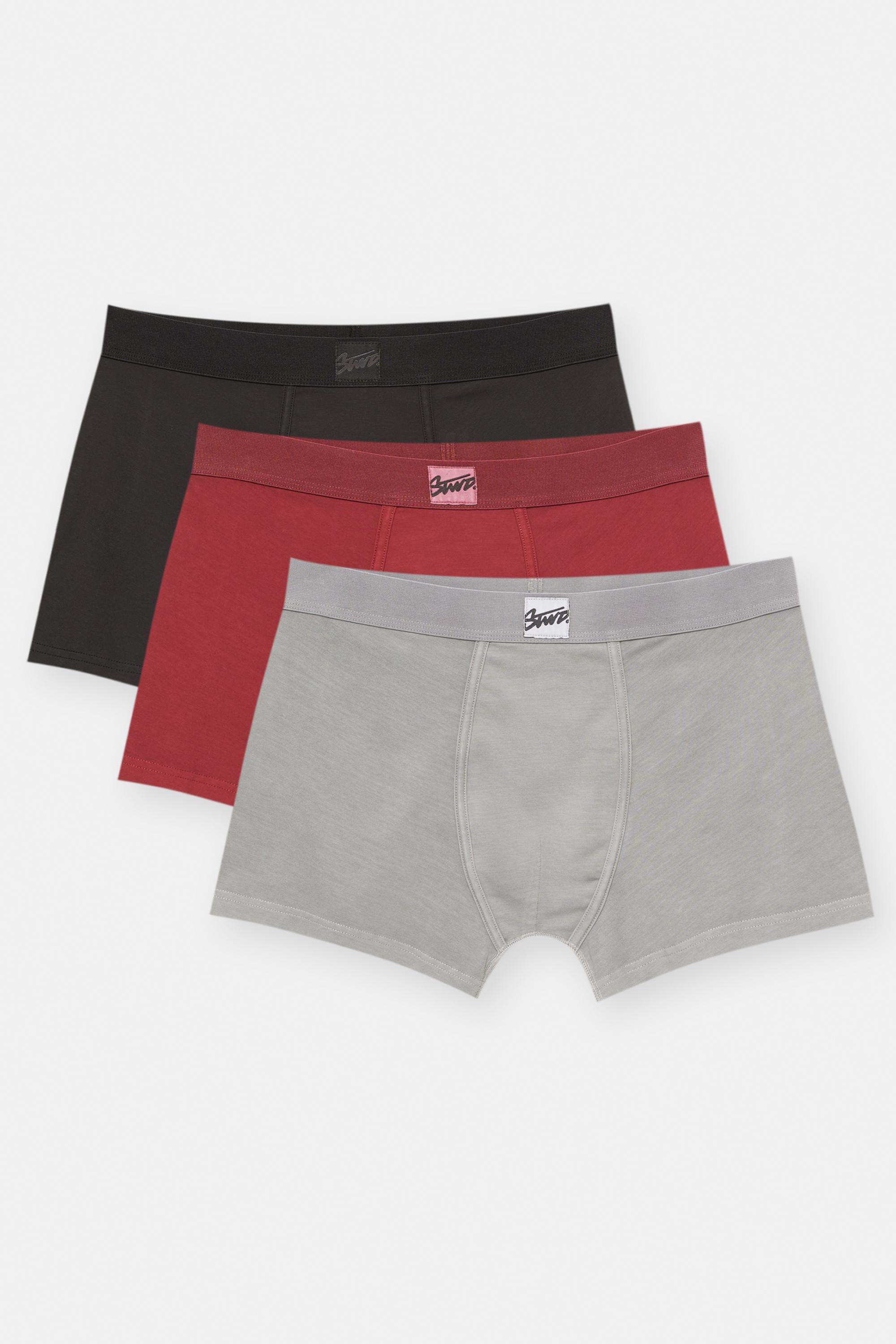 Lot De 3 Boxers Délavés Stwd - Pull&Bear - Modalova