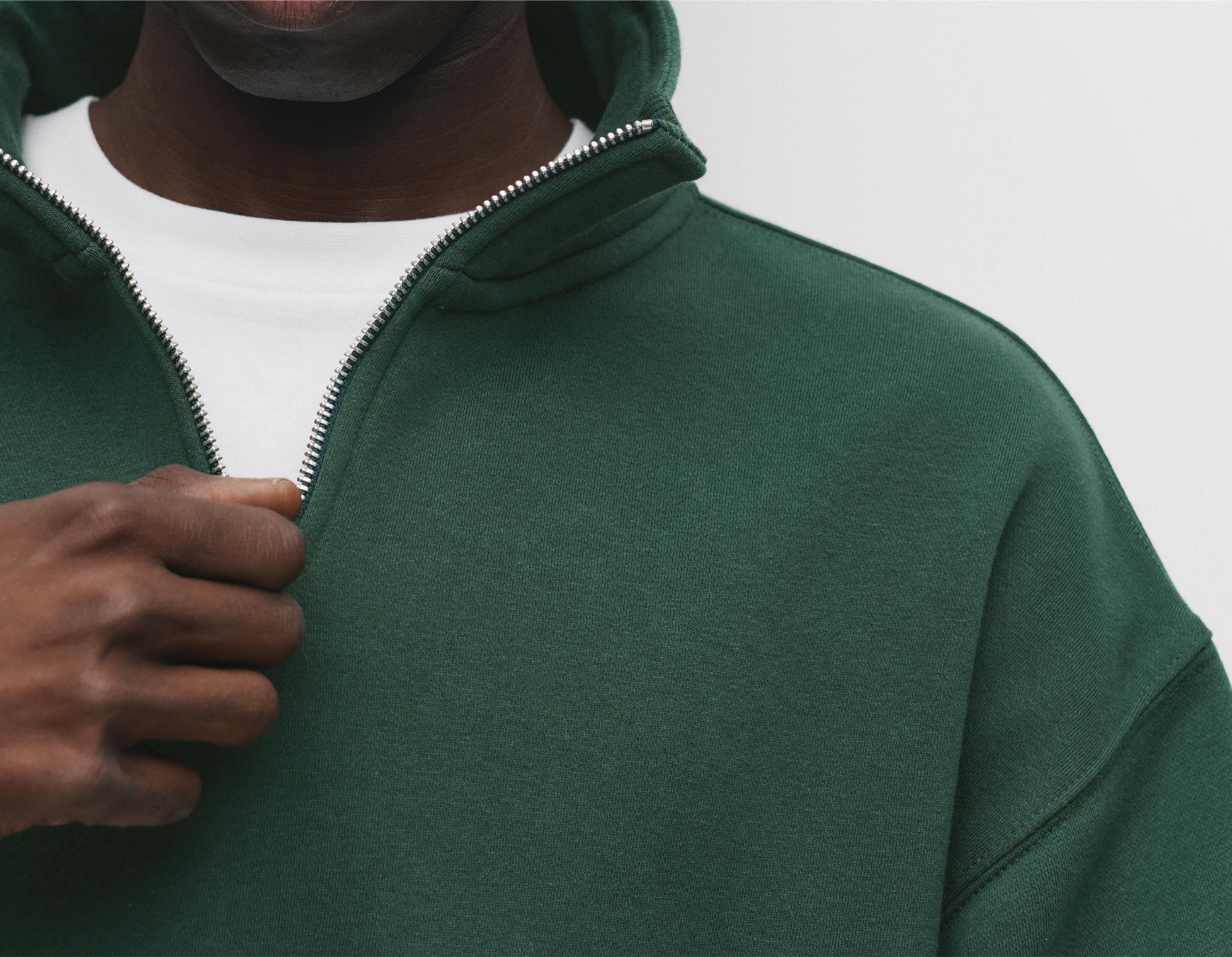 Basic quarter-zip sweatshirt — Bottle