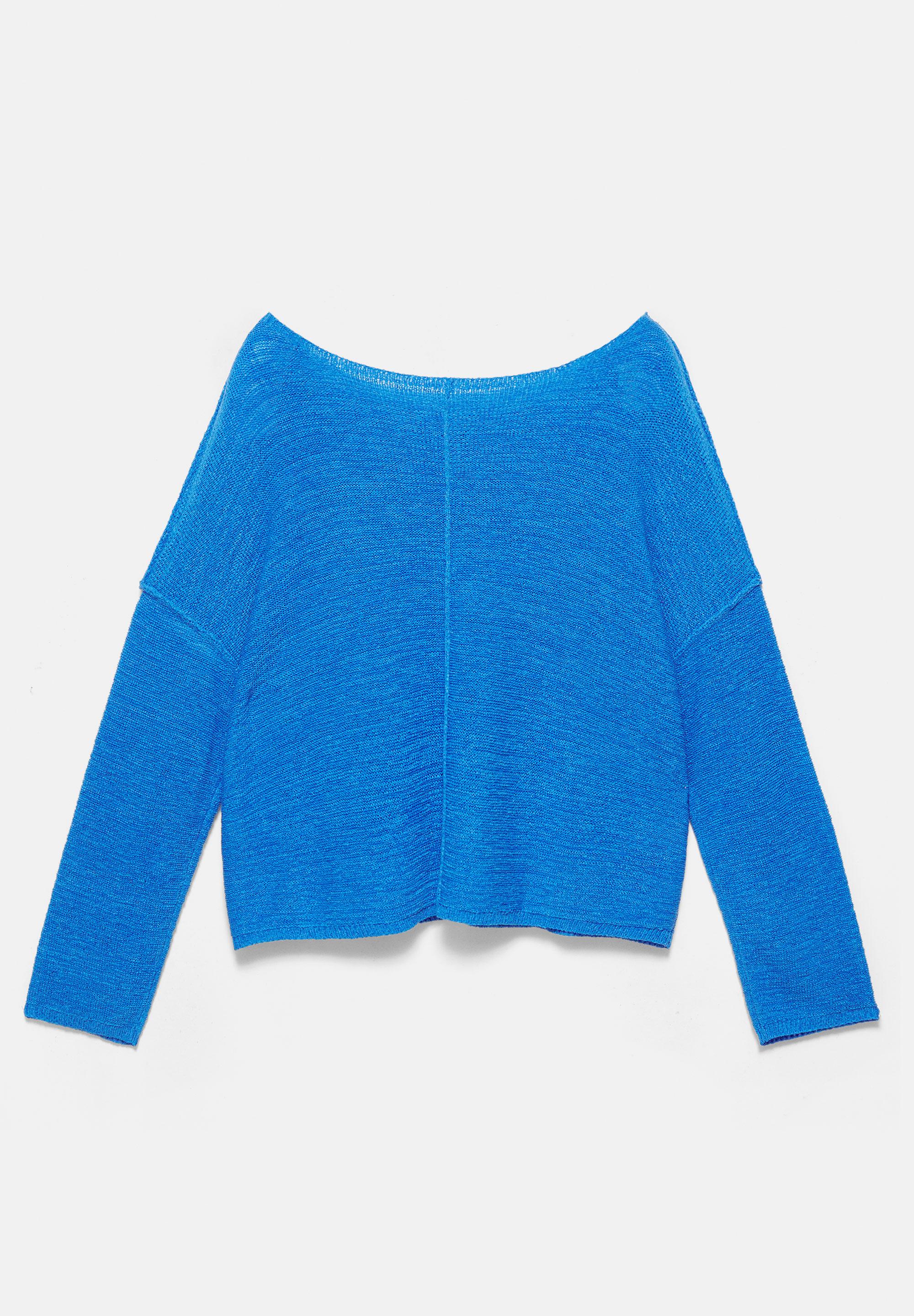 Asimetrik ince örgü kazak - Görsel 3