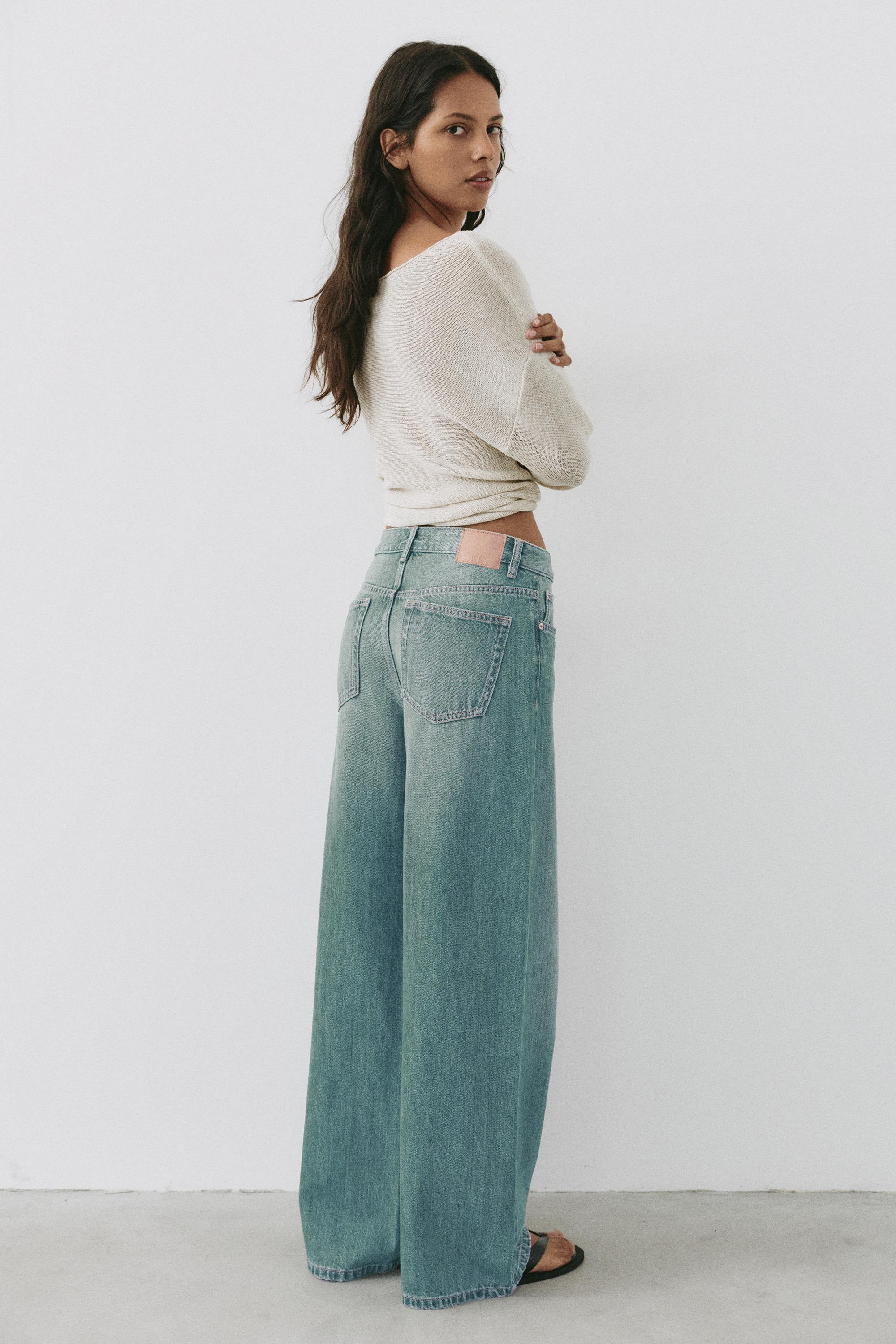 Oversize baggy jeans — Green blue