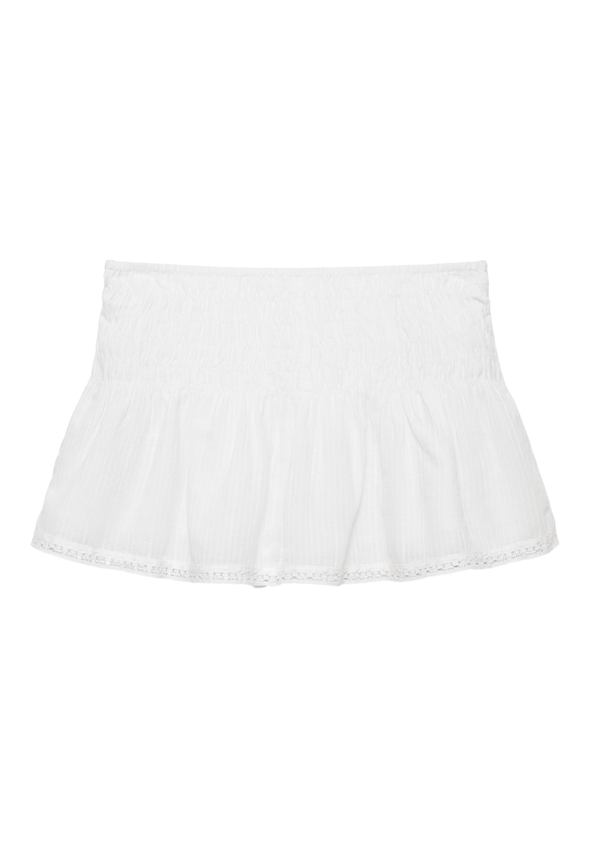 Ruffled skort — White