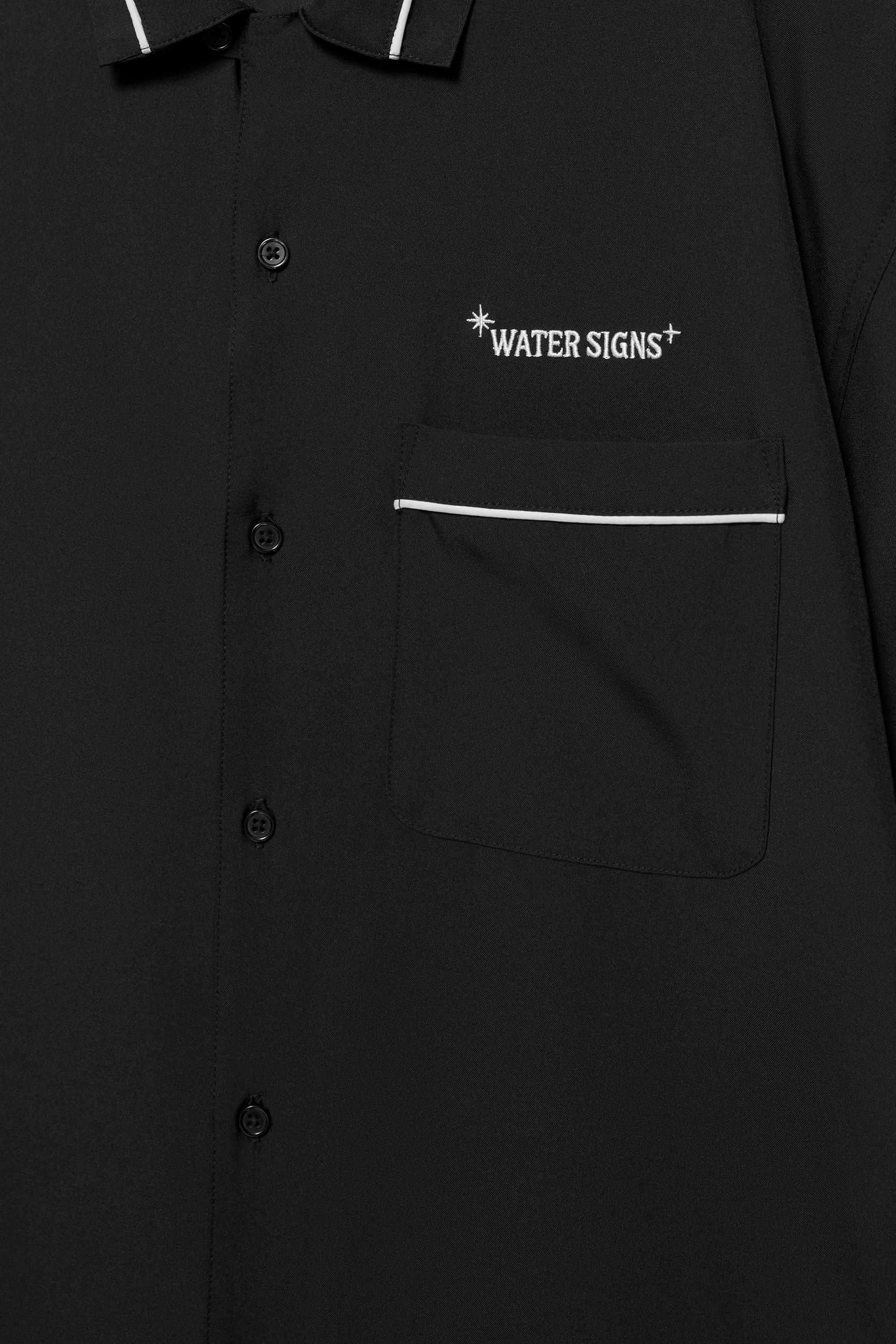 Kısa kollu nakışlı gömlek - Görsel 5