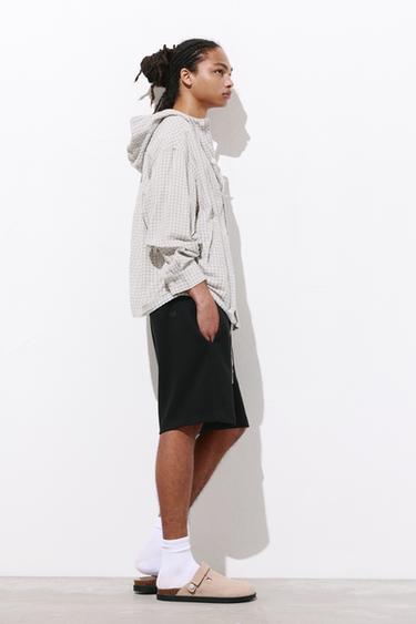 Piqué jogger Bermuda shorts — Black 5