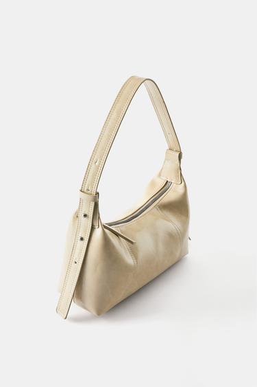 Crackled shoulder bag — Beige 3