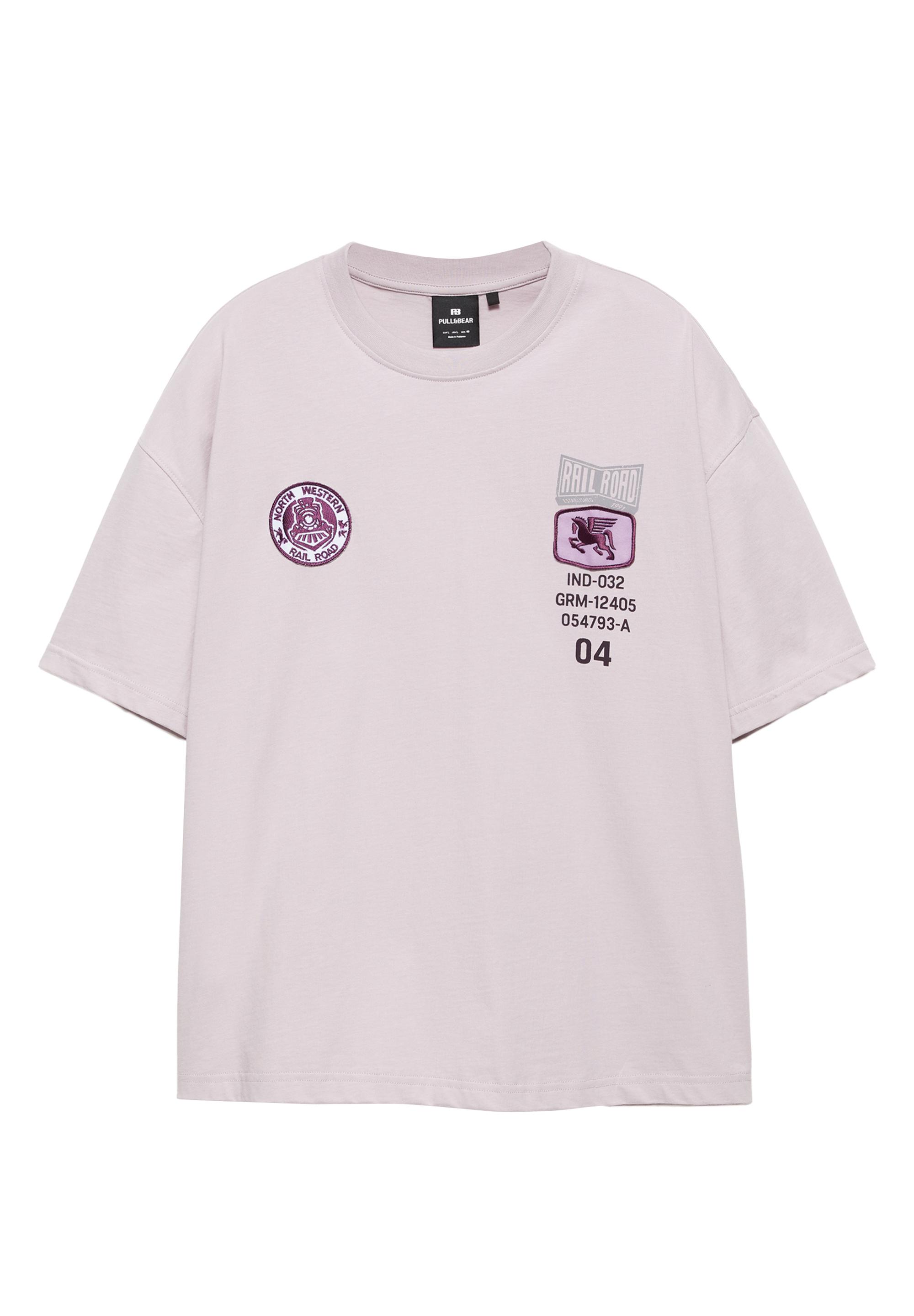 Boxy-fit graphic T-shirt — Lilac
