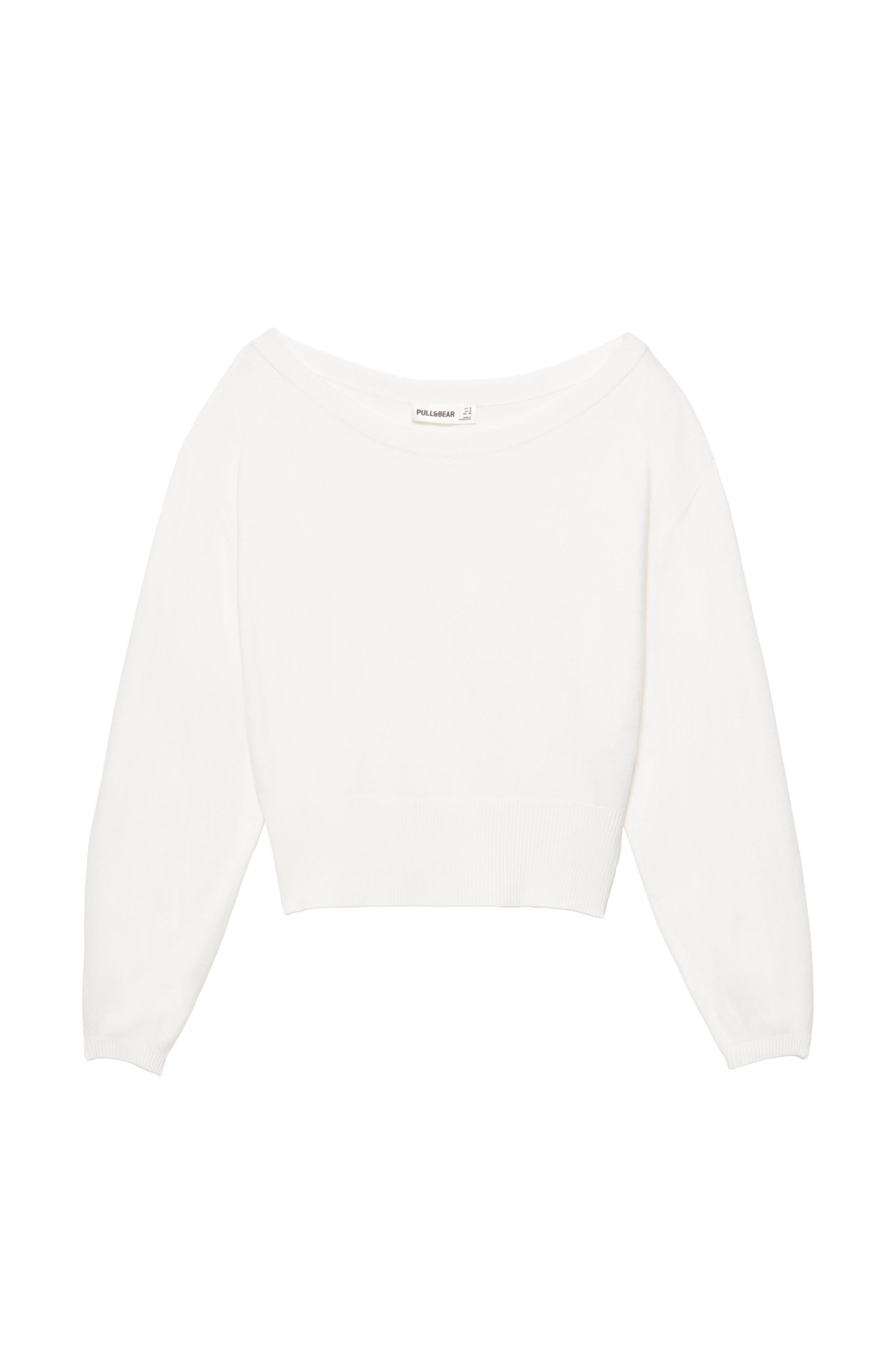 Pull&Bear Asimetrik yaka kazak görsel 6