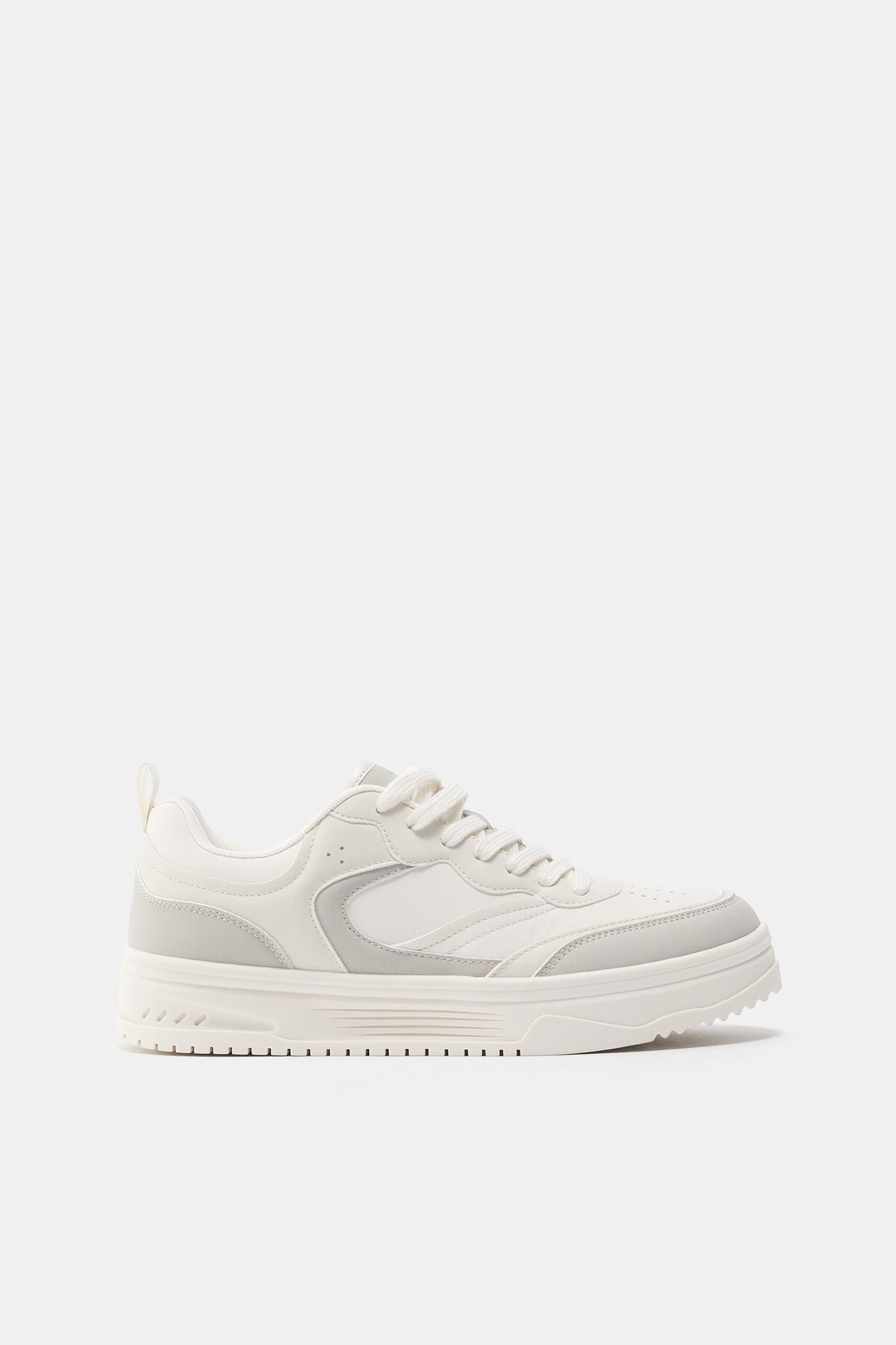 STWD multi-piece trainers — Ecru