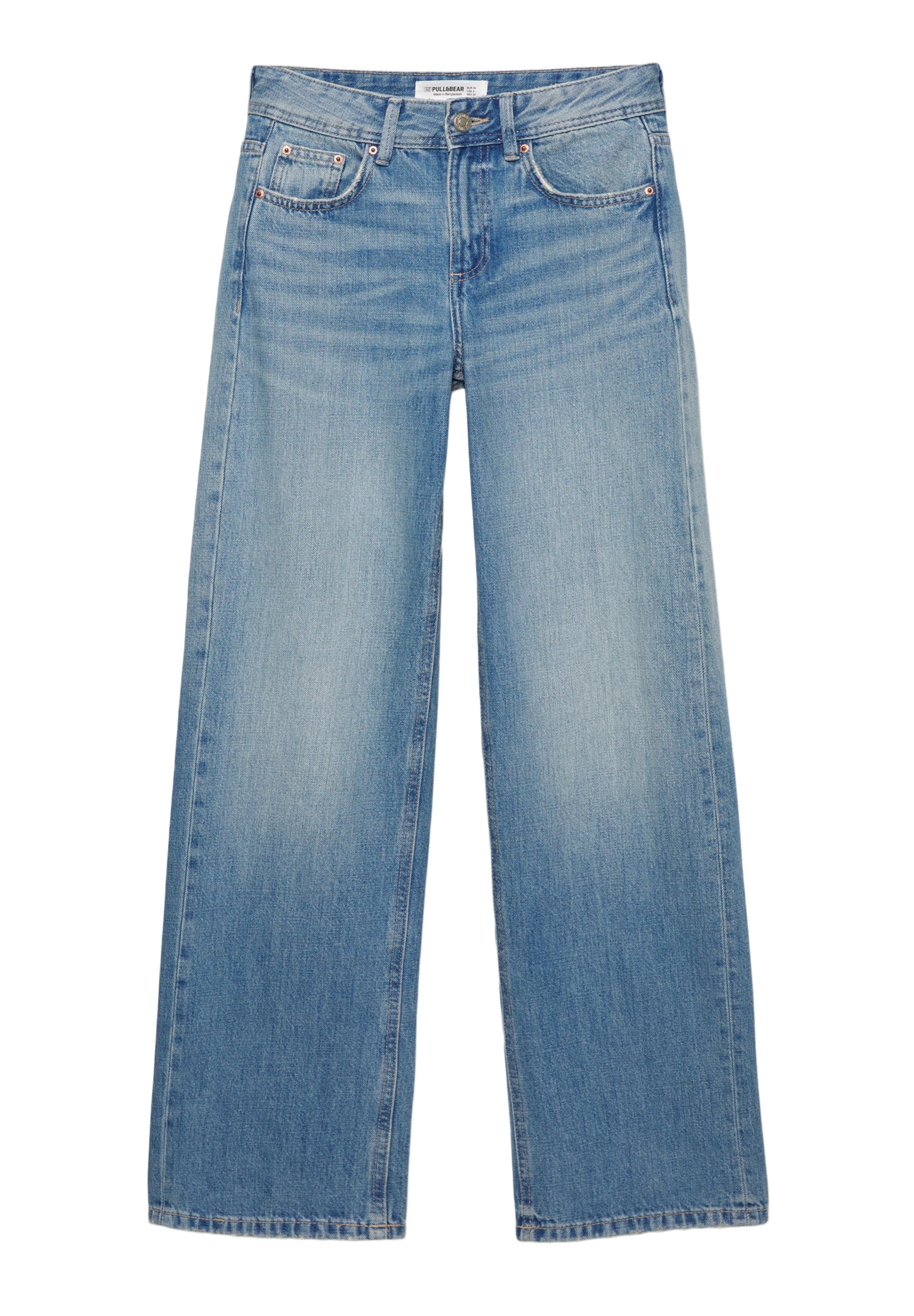 Low-rise straight-leg jeans — Indigo