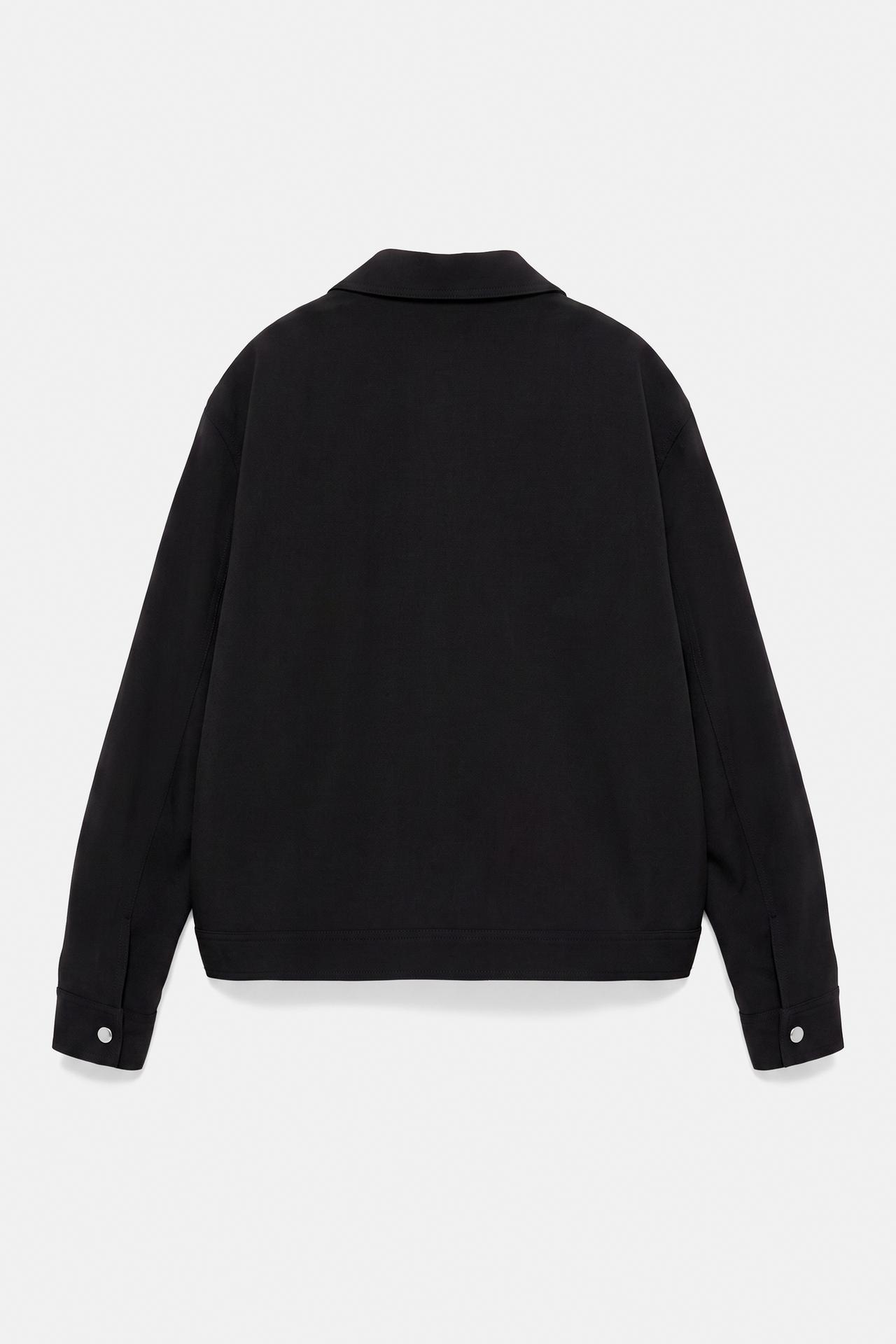 Tailored fit jacket with zip — Black