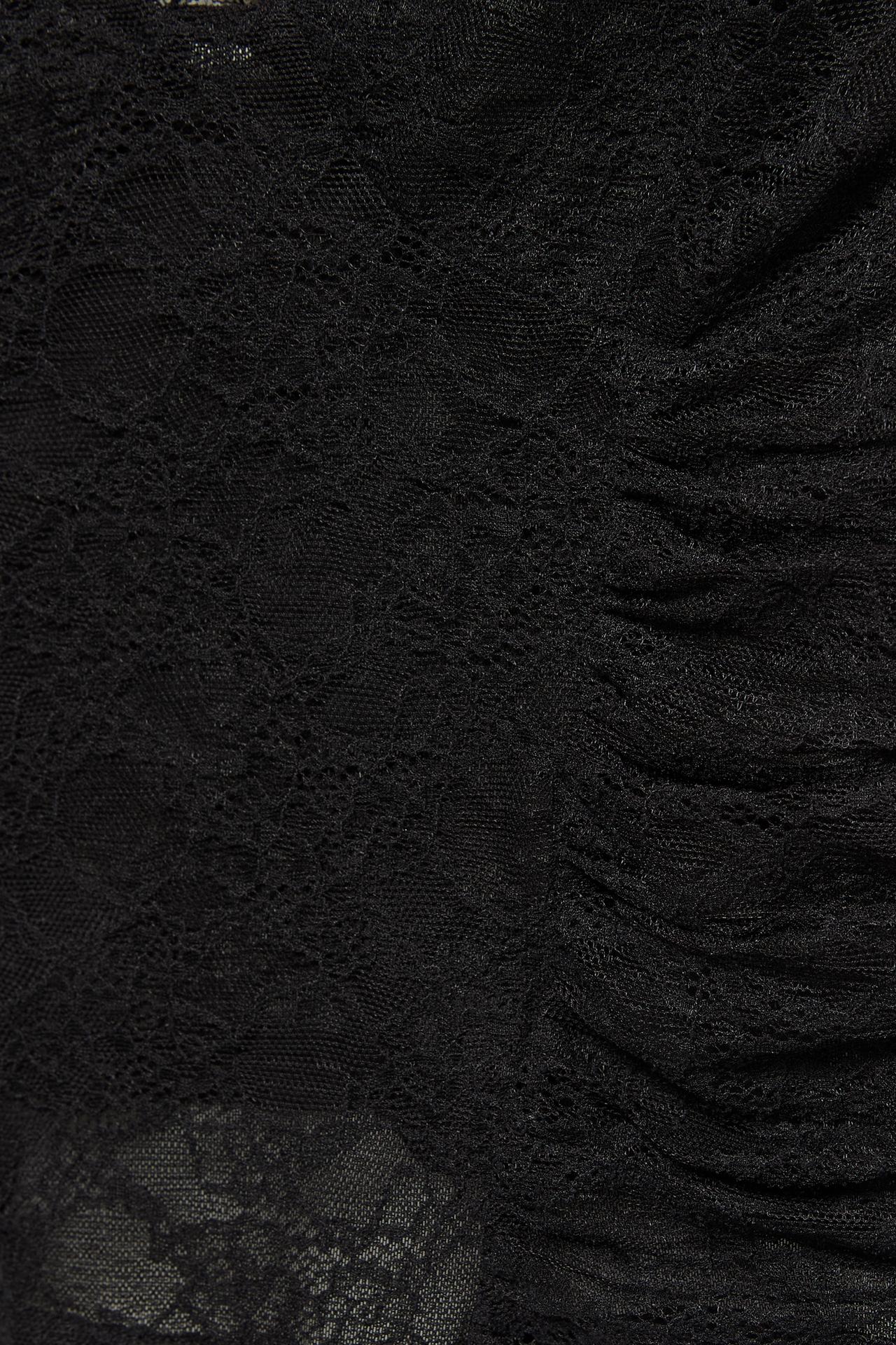 Lace corsetry-inspired top — Black