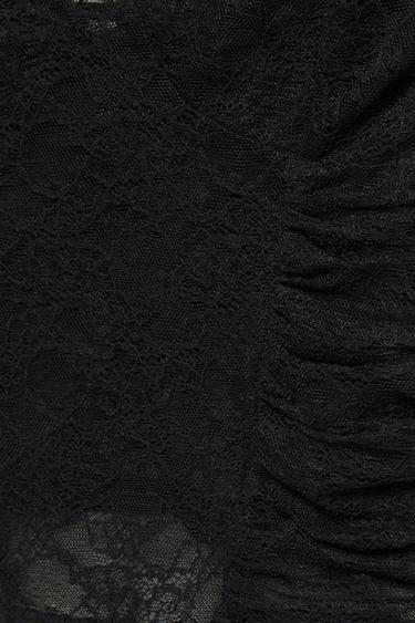 Lace corsetry-inspired top — Black 5
