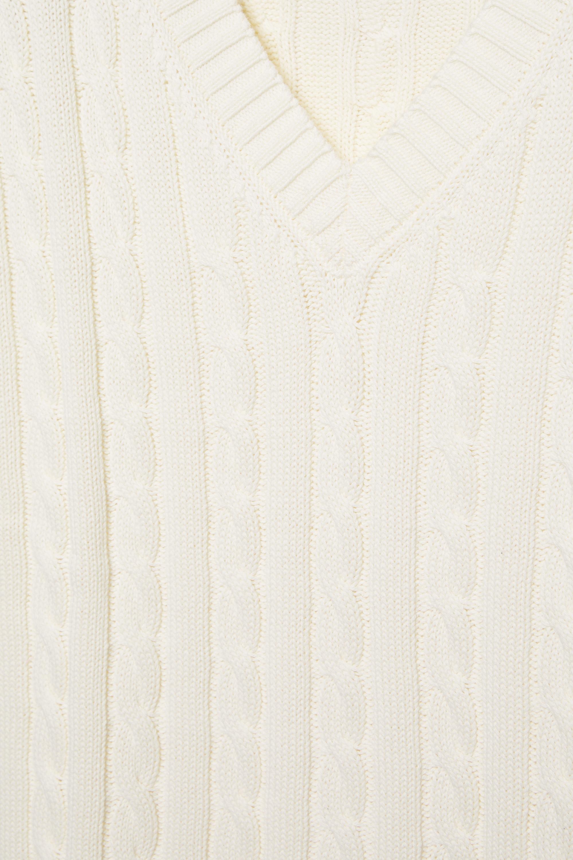 Cable-knit vest — Off white