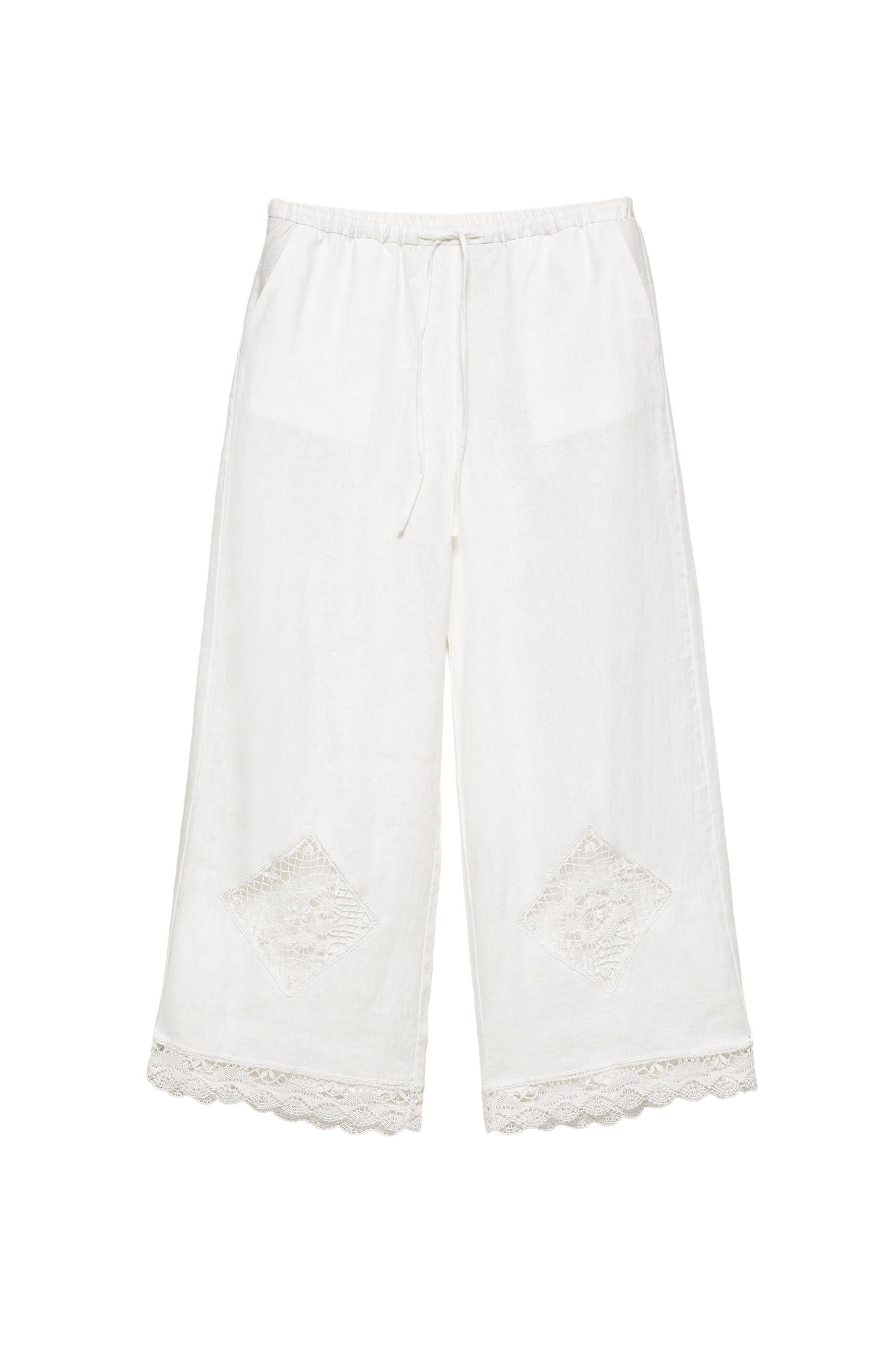 Pantalón 100% lino Encaixe de Camariñas x Pull&Bear