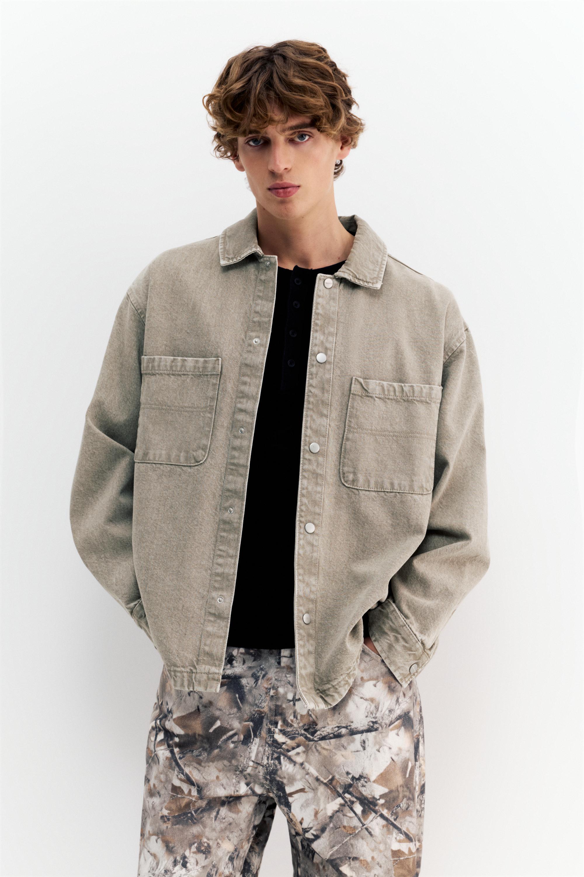 Soluk görünümlü jean gömlek - Görsel 2