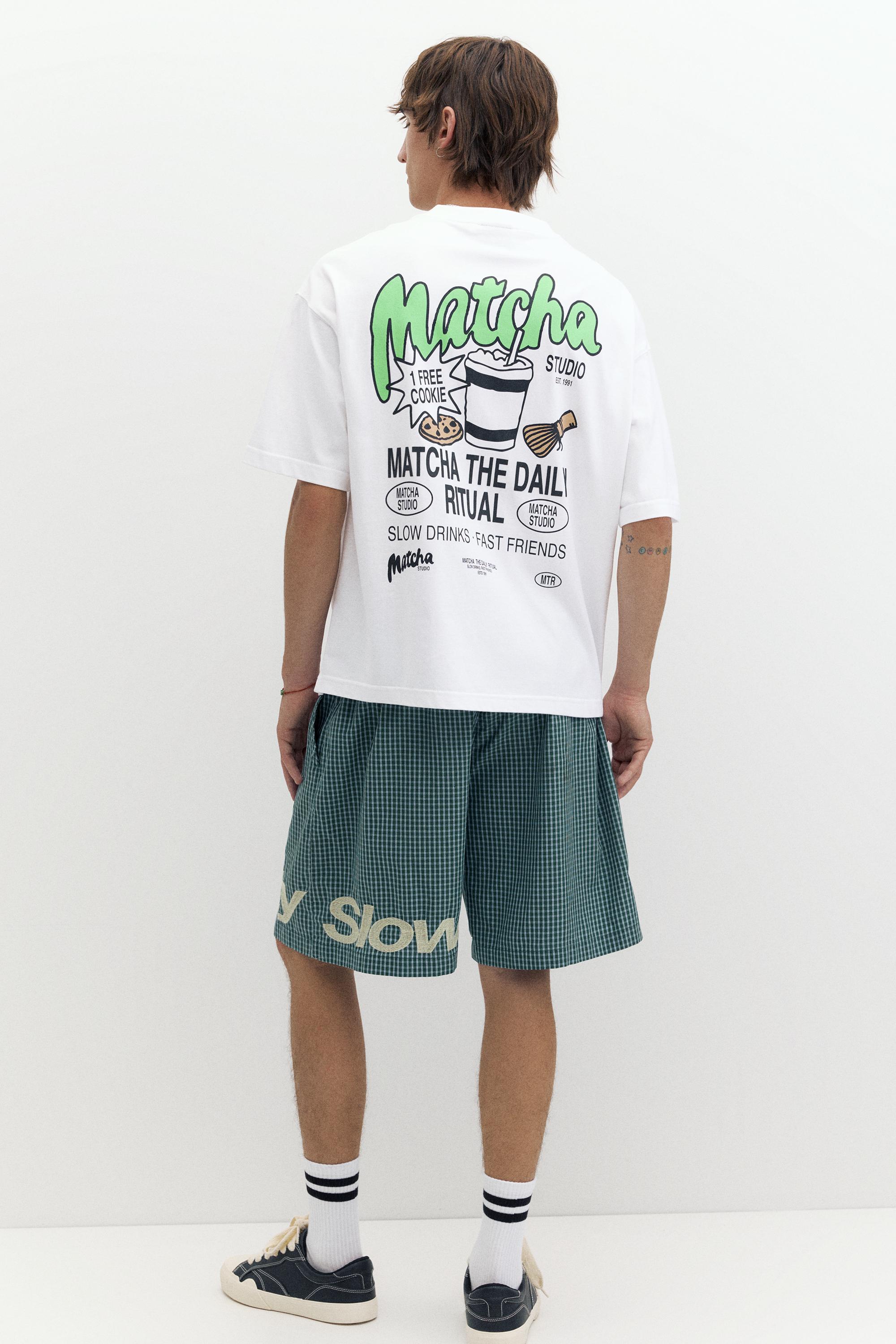 STWD Matcha graphic T-shirt — White