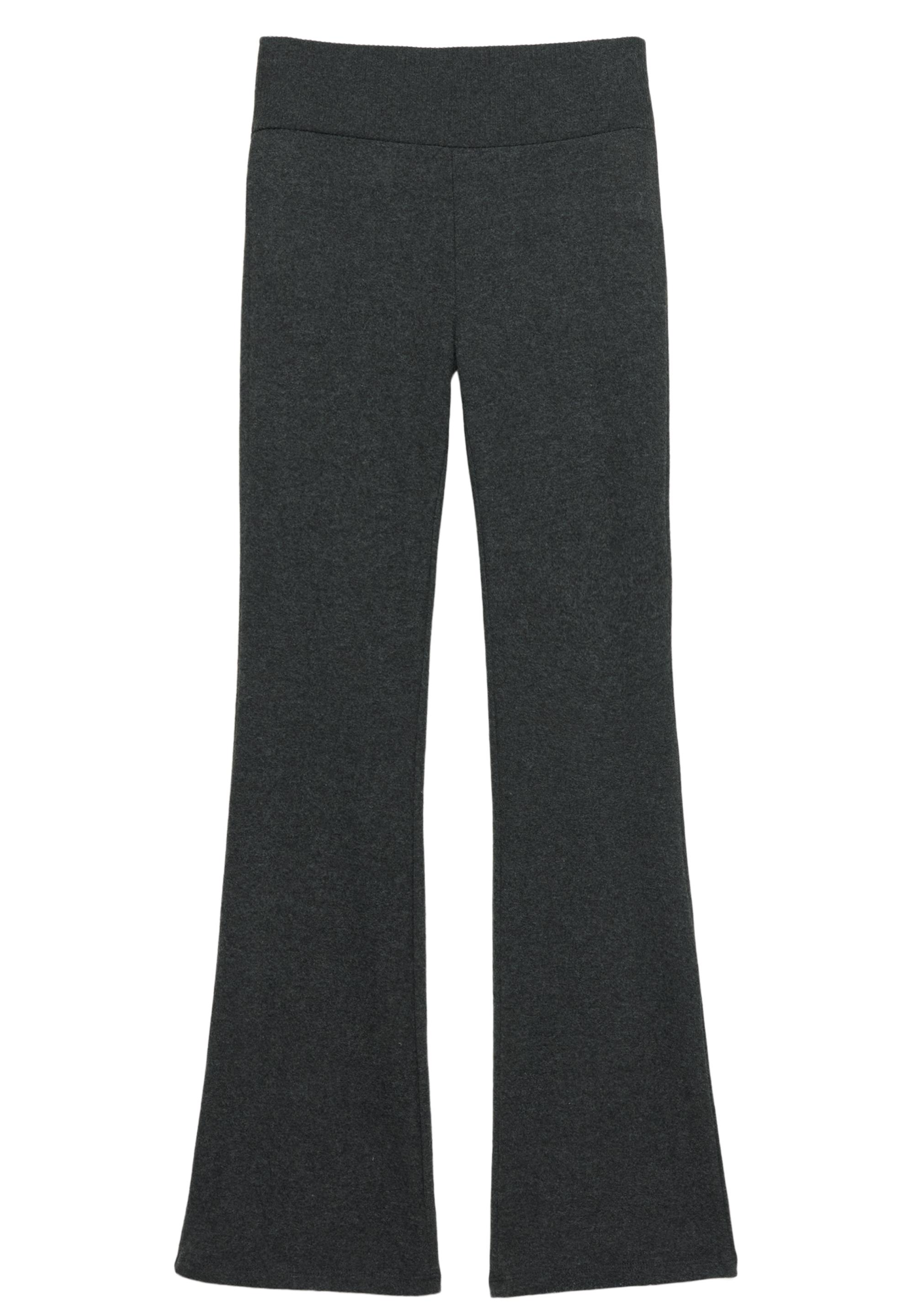 Soft touch flared trousers — Dark grey