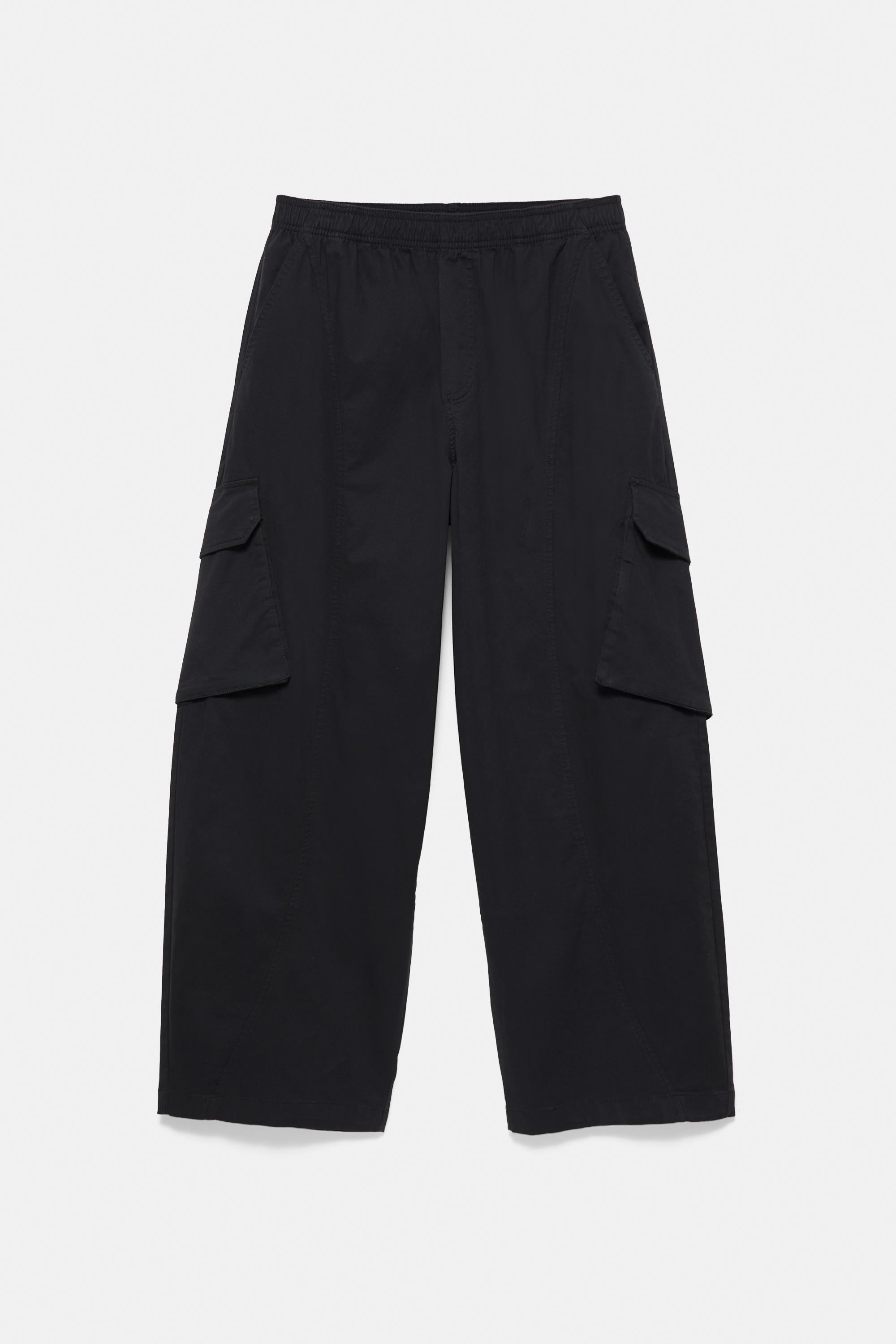 Pull&Bear Kargo barrel pantolon görsel 4