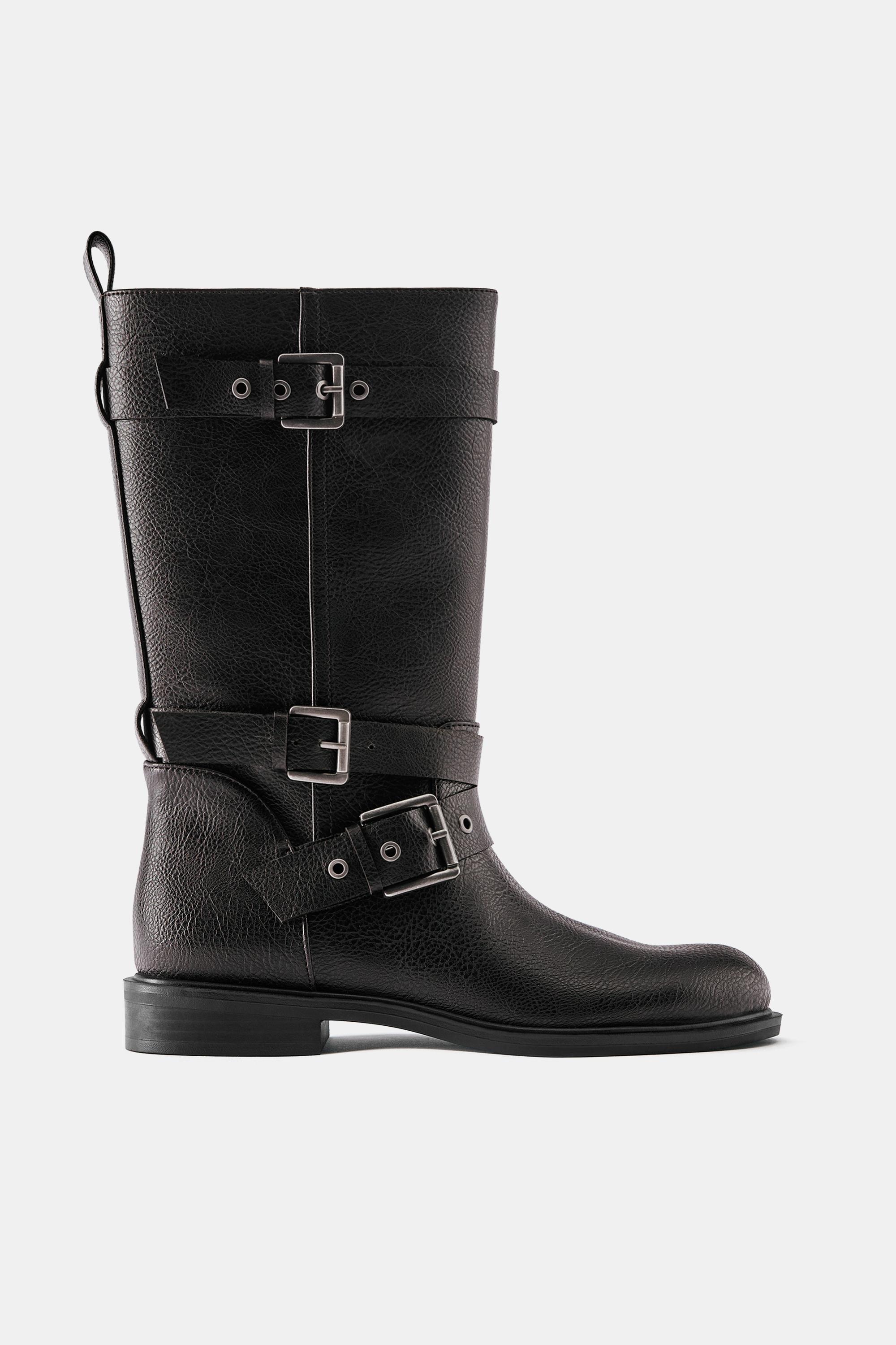 Botas planas biker