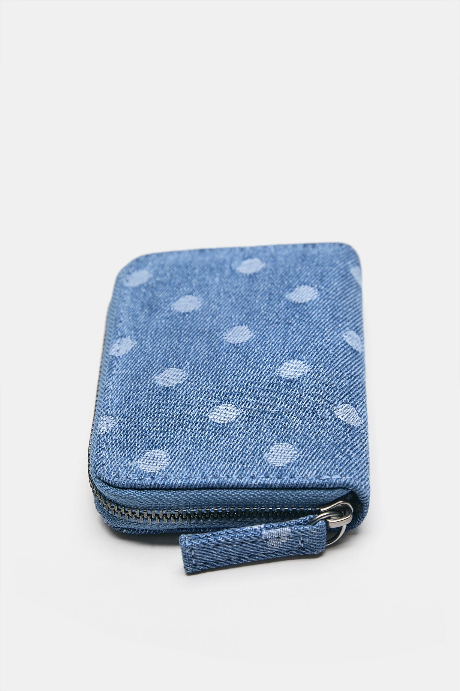 Denim polka dot wallet — Jeans