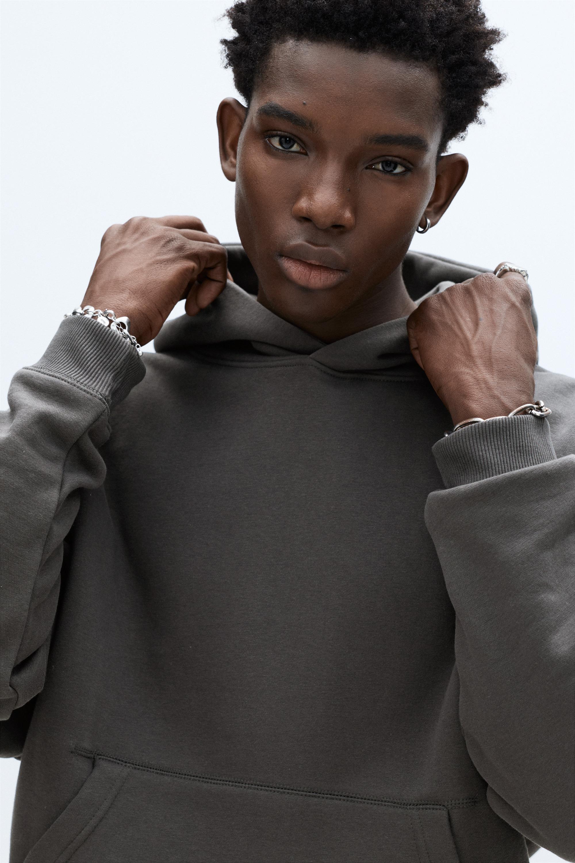 Bol kesim kapüşonlu sweatshirt - Görsel 34