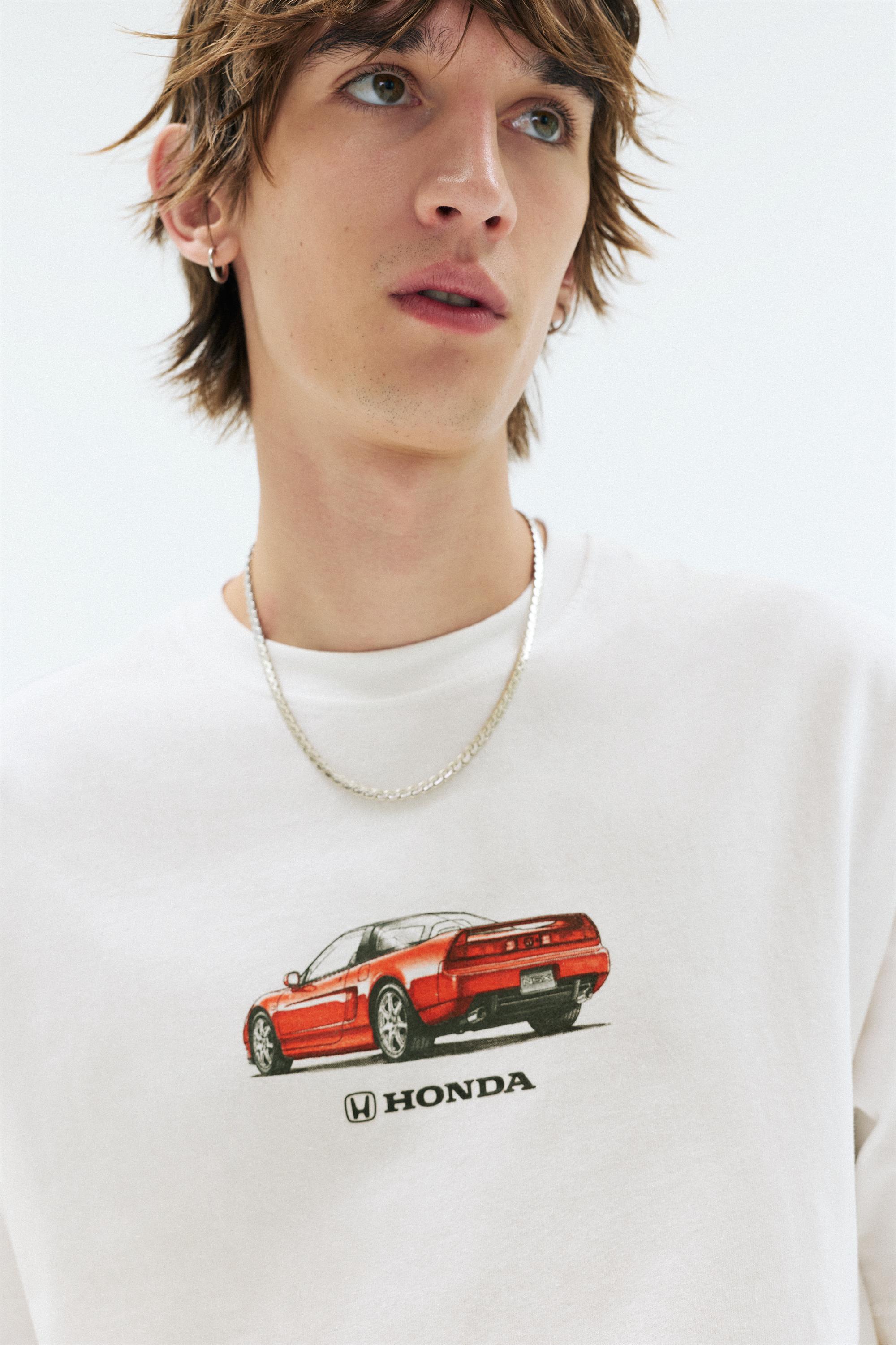 Honda car graphic T-shirt — Off white