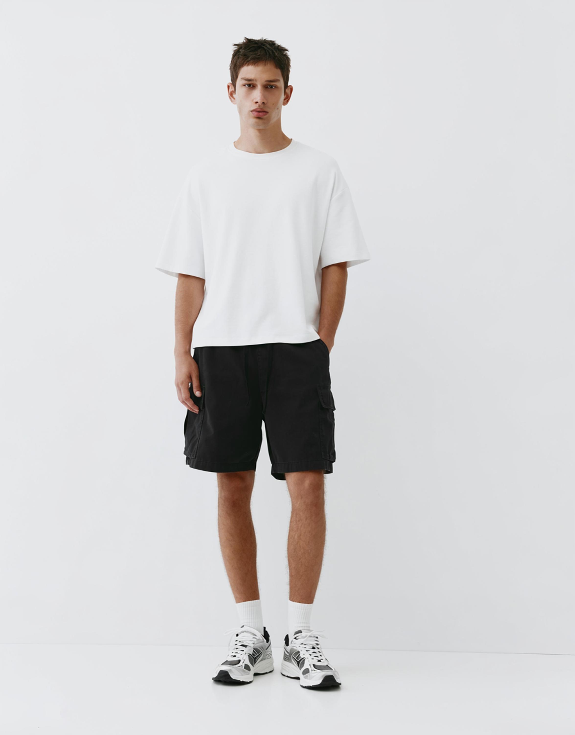 Cargo Bermuda shorts — Black