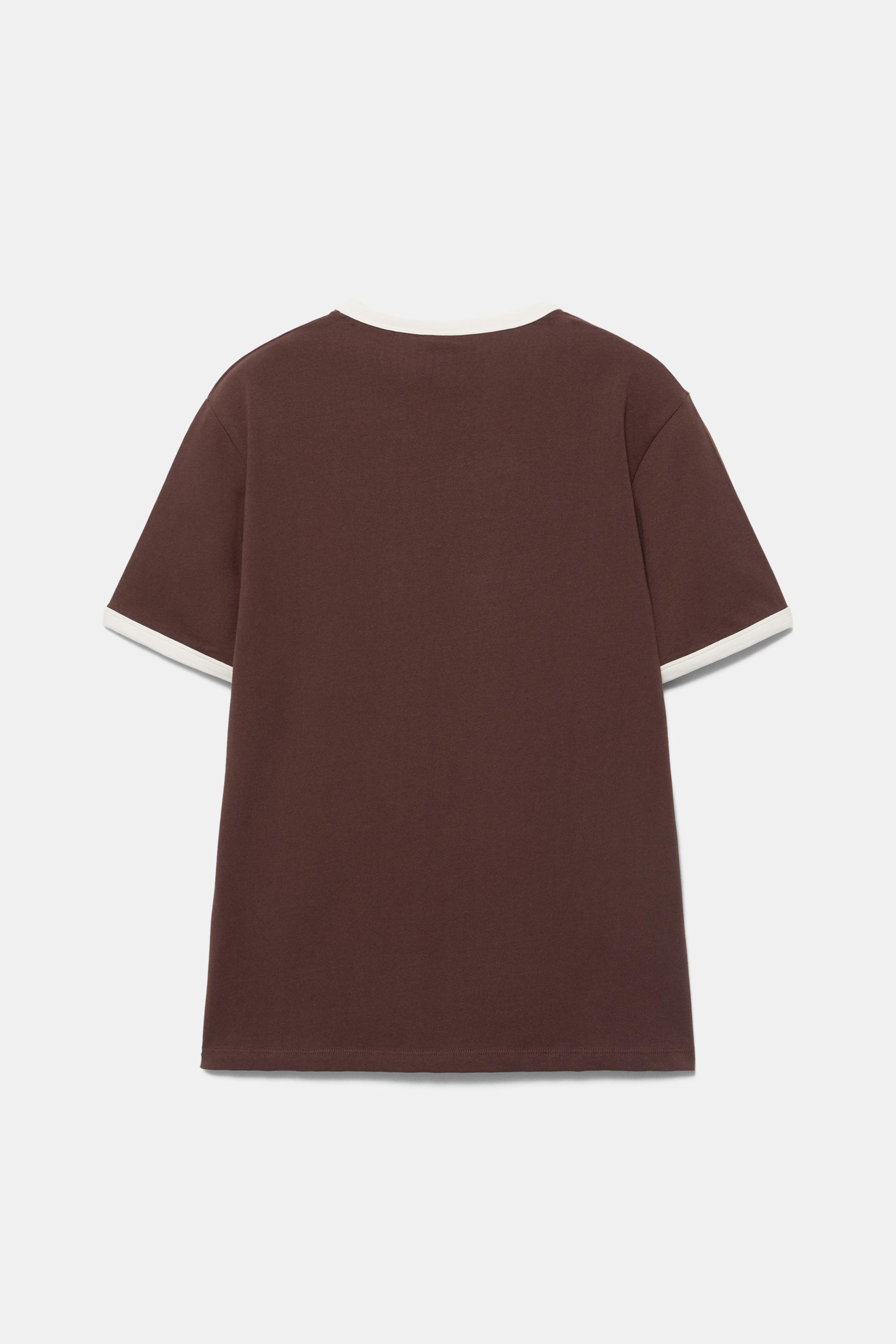 Grafik ribanalı kısa kollu t-shirt - Görsel 4