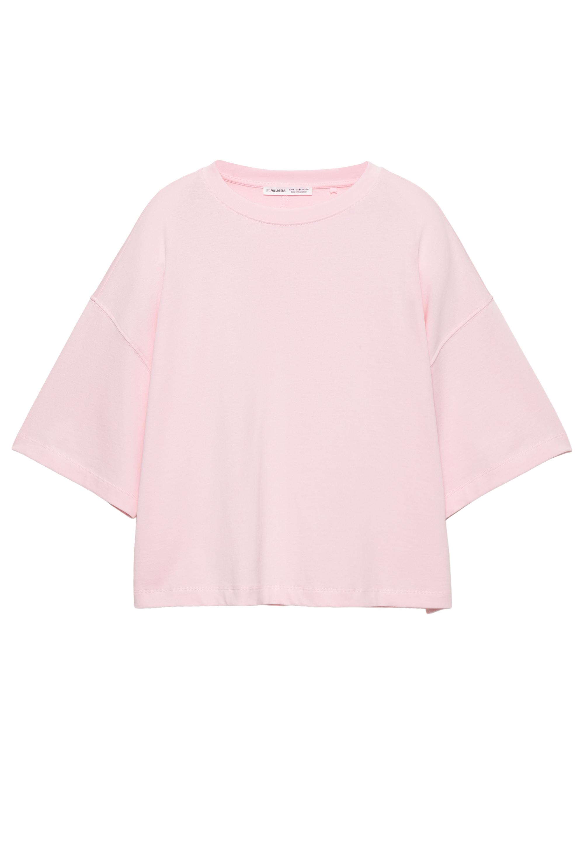 Boxy fit short sleeve T-shirt — Pale pink