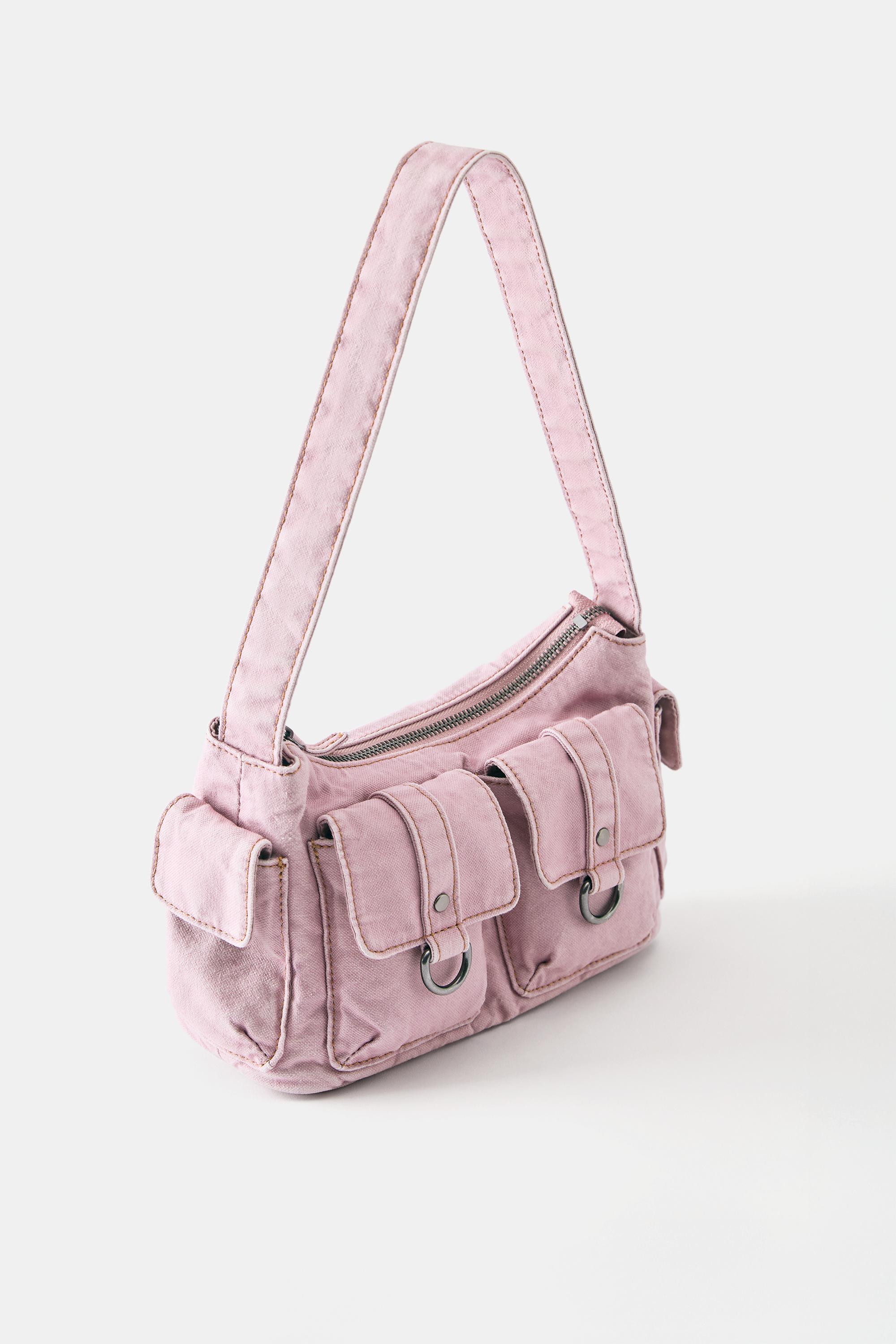 Multi-pocket shoulder bag — Pink