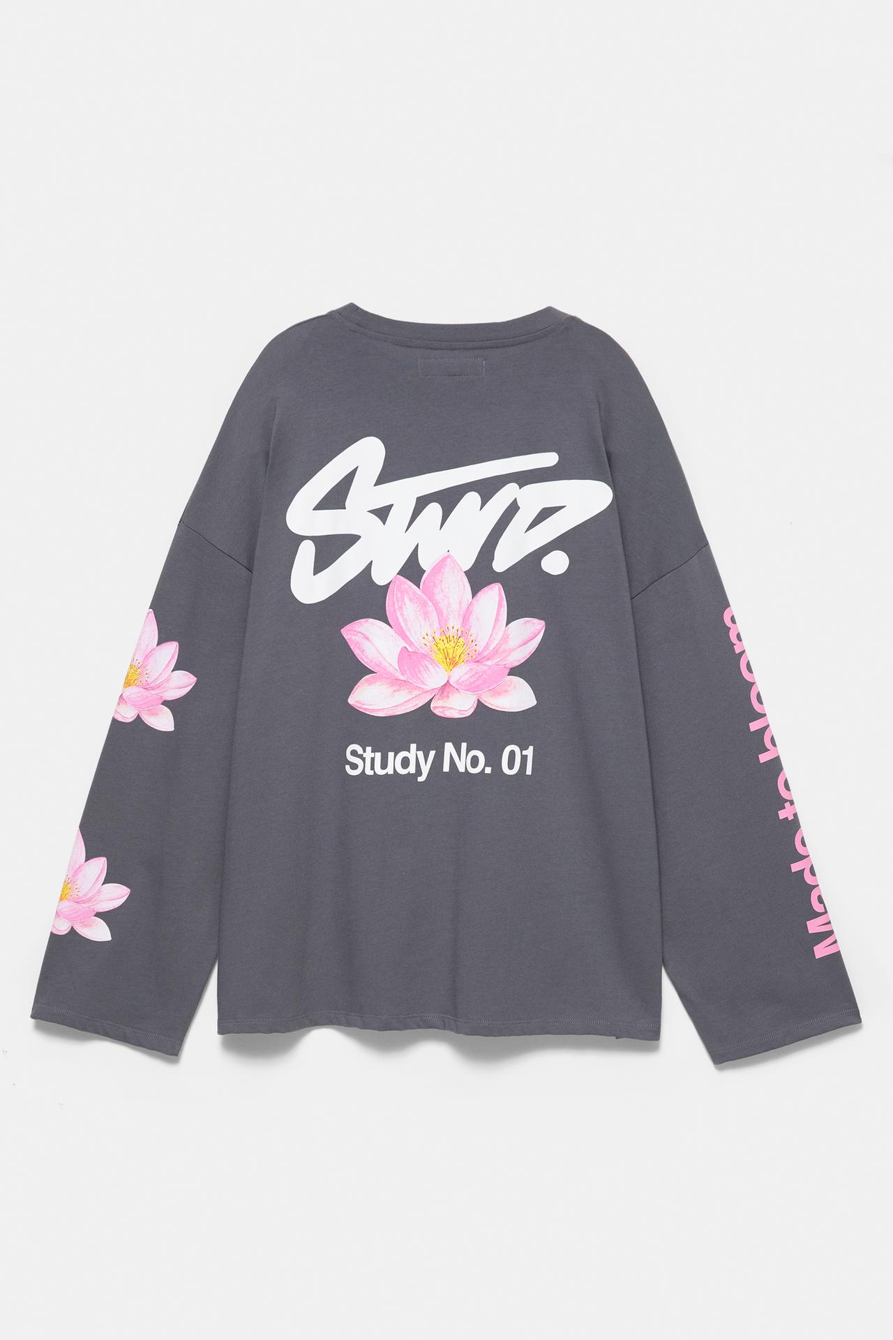 STWD flower graphic T-shirt — Grey