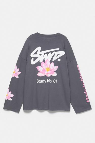 STWD flower graphic T-shirt — Grey 8