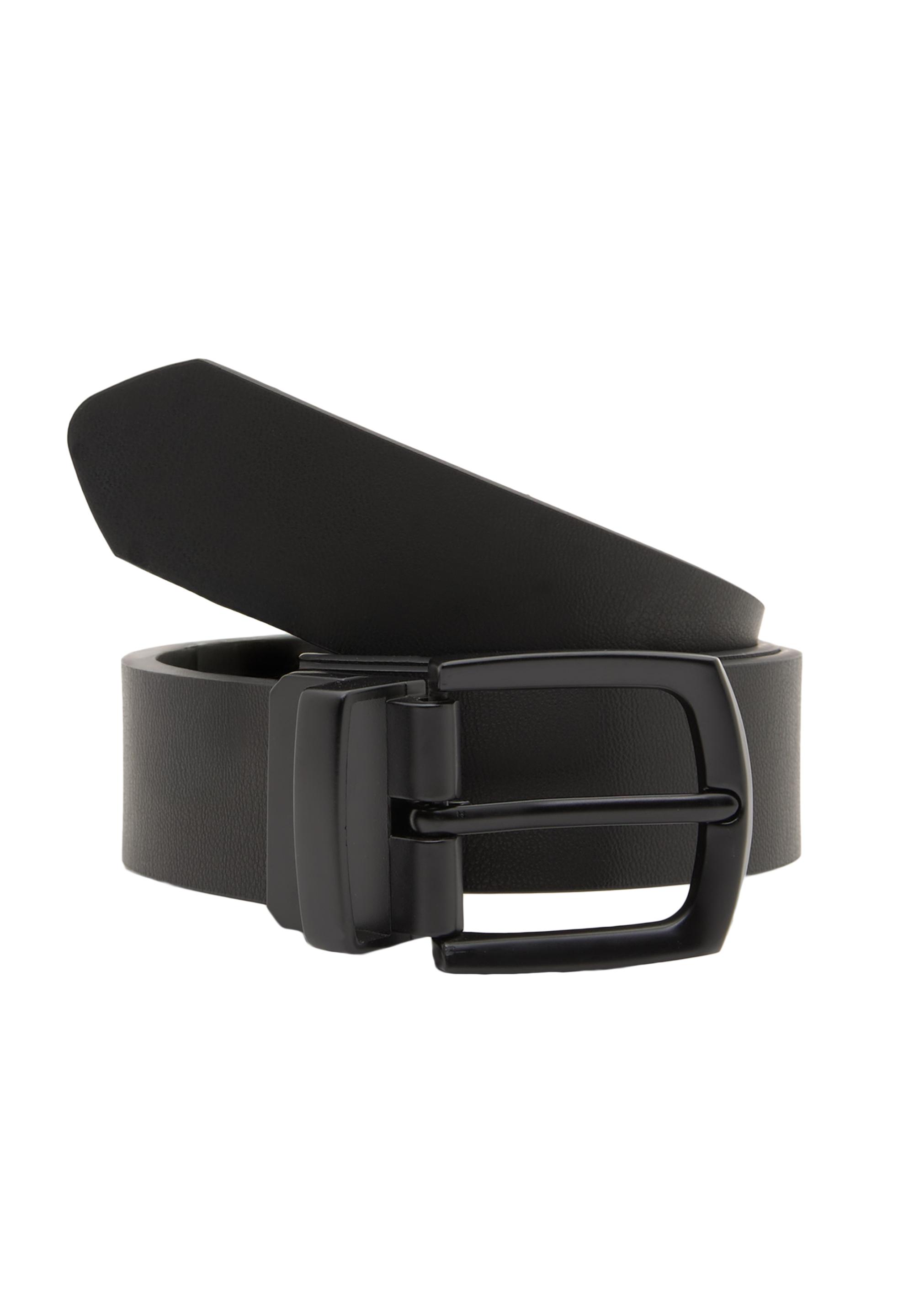Reversible leather effect belt — Black
