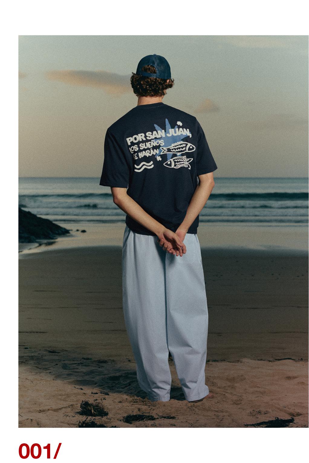 San Juan sardines T-shirt — Navy
