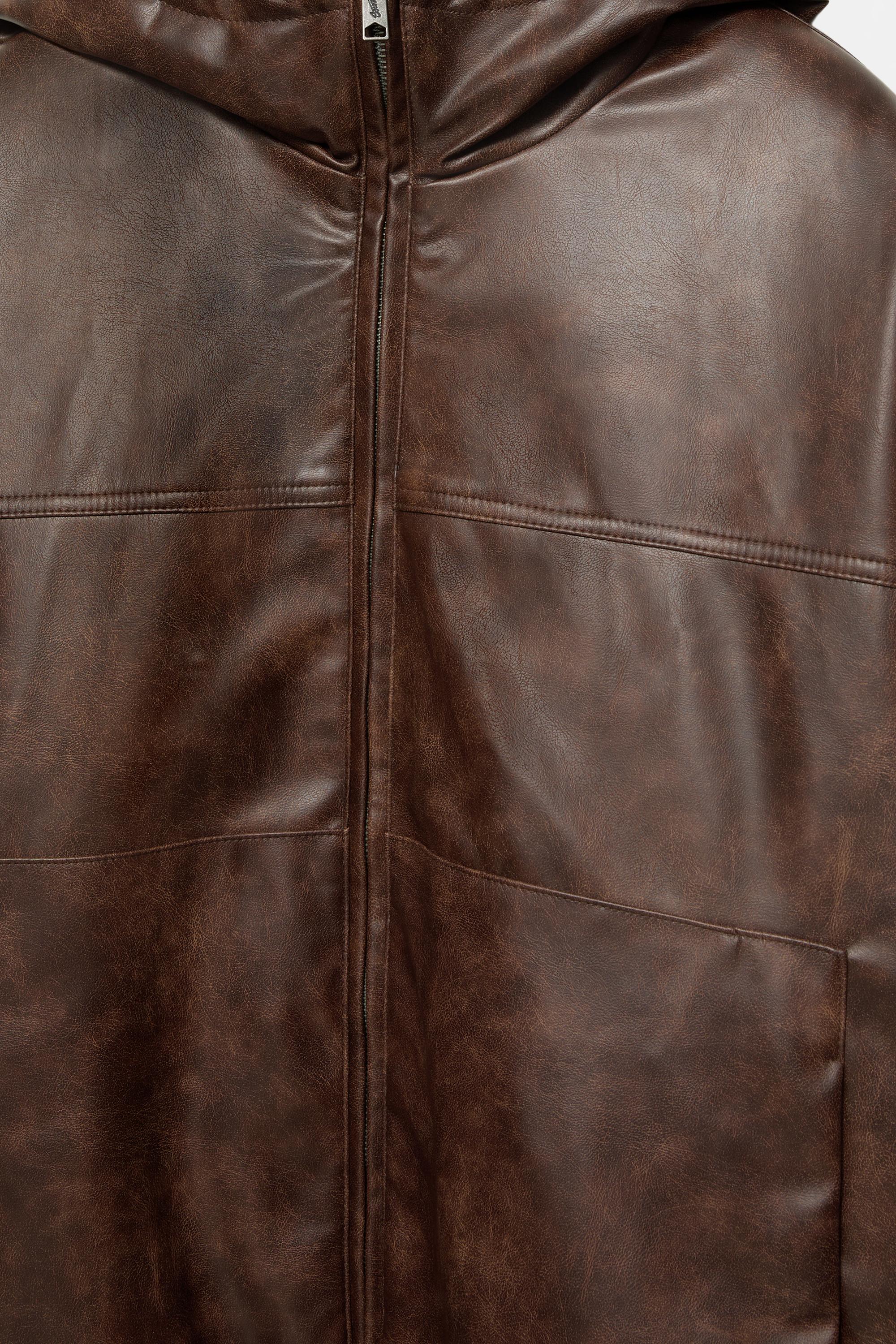 Eskitme suni deri ceket - Görsel 3