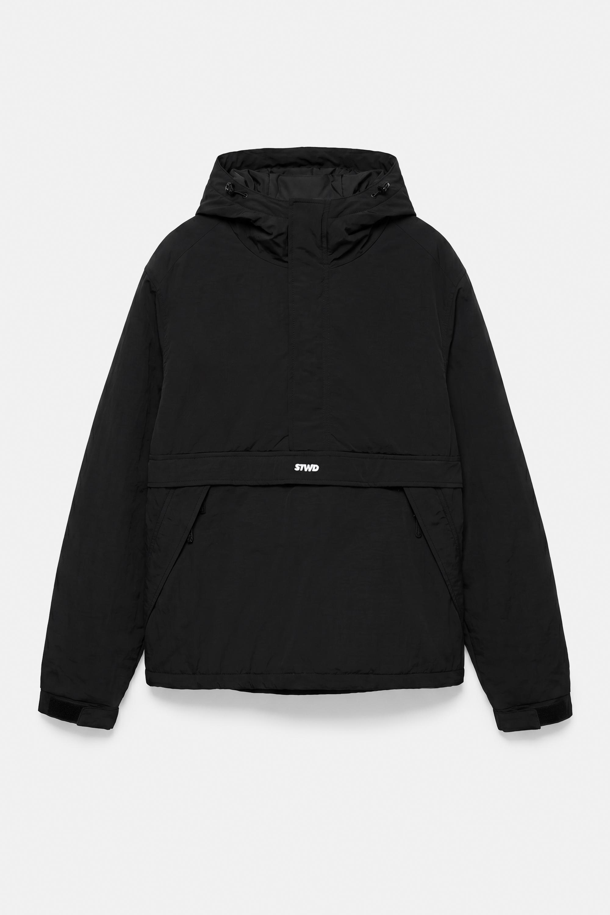 Hooded anorak jacket — Black