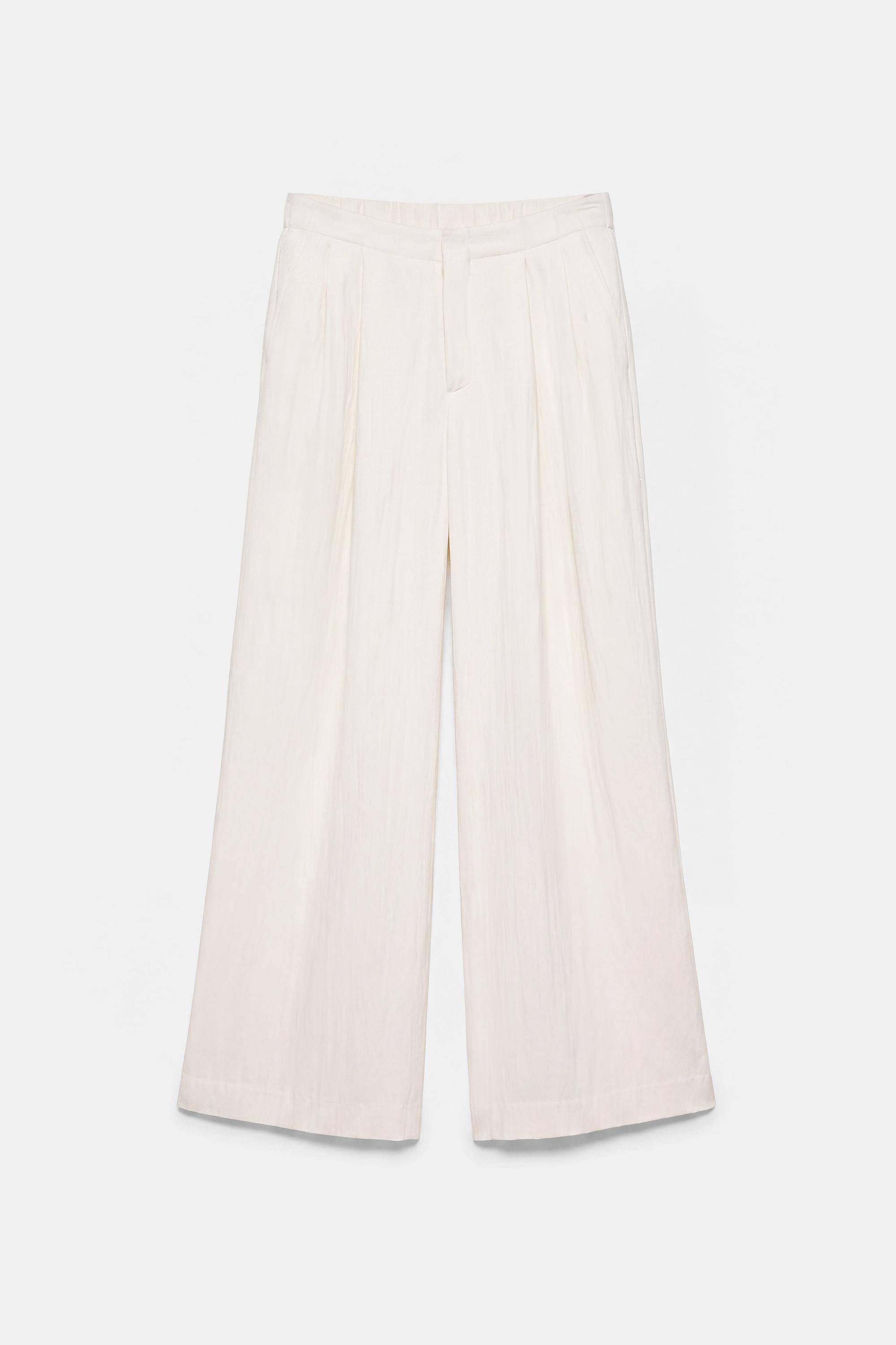 Darted smart trousers — Ecru