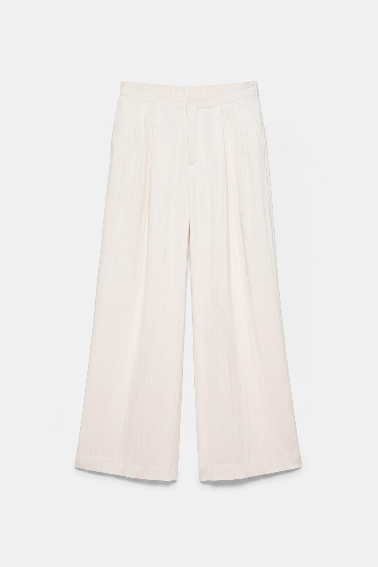 Darted smart trousers — Ecru