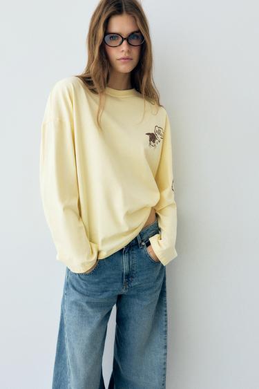 Long sleeve cat T-shirt — Butter 2