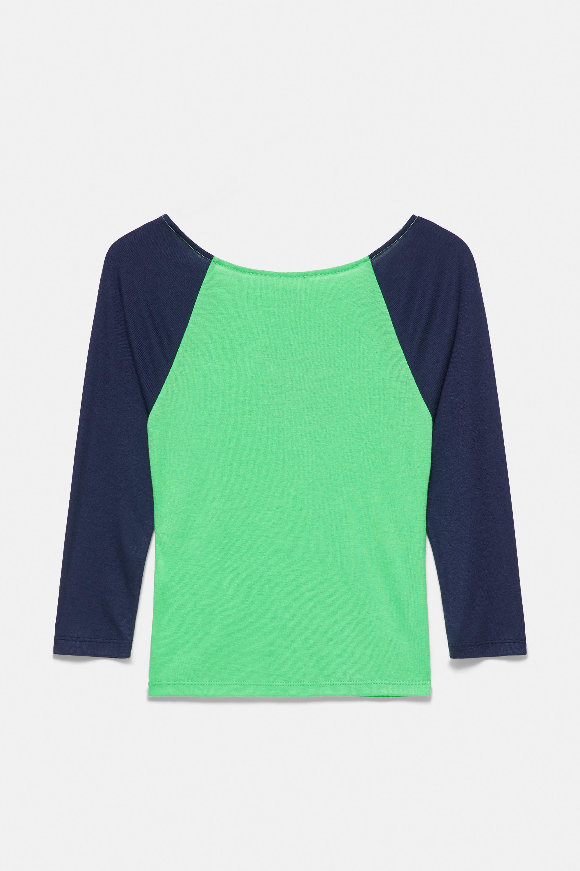 Raglan sleeve graphic T-shirt — Green