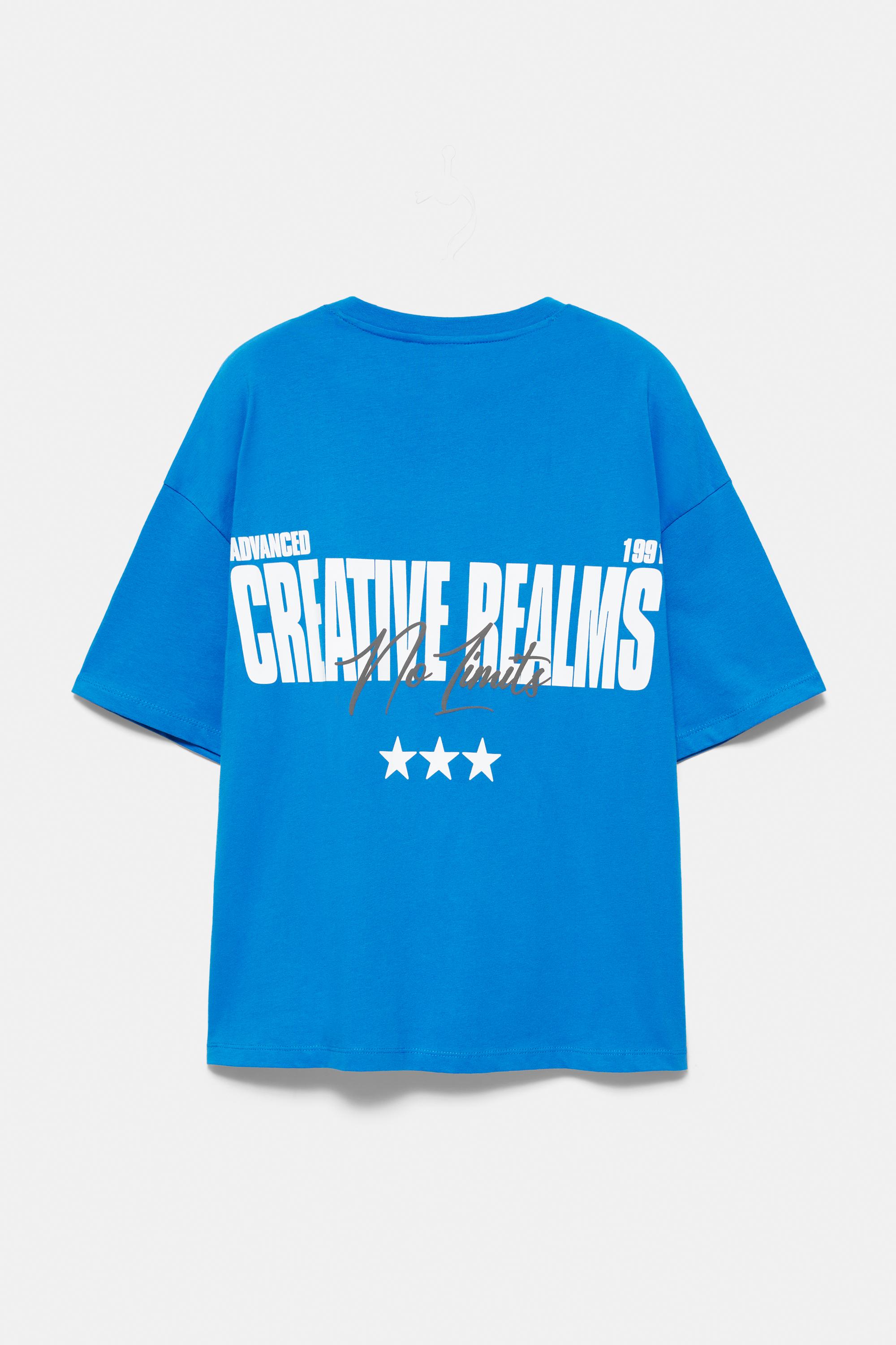 Creative Realms graphic T-shirt — Deep blue