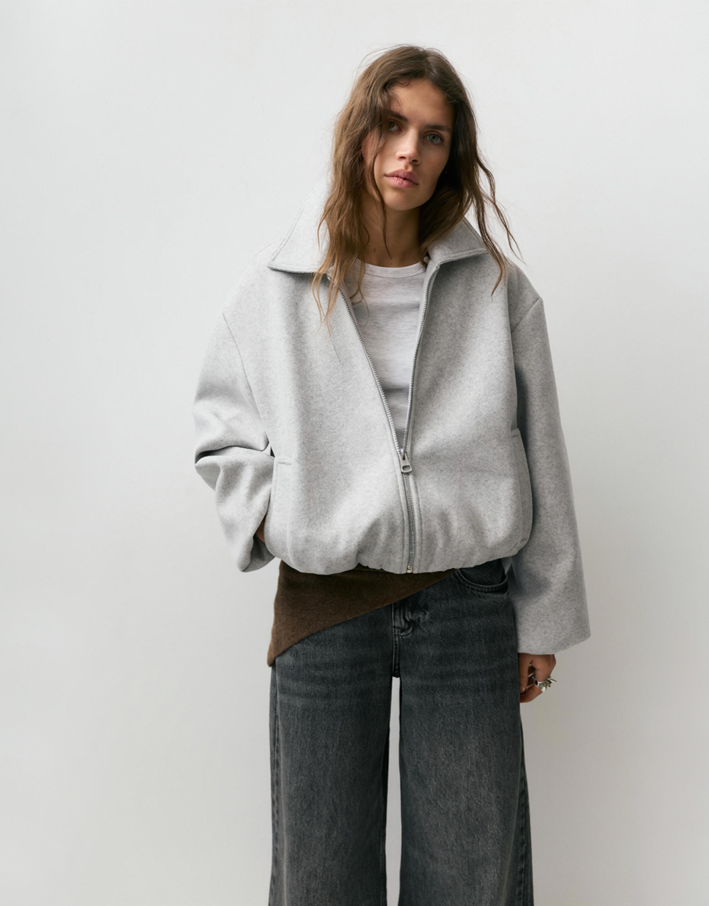 Yumuşak kumaş balon ceket - Görsel 59