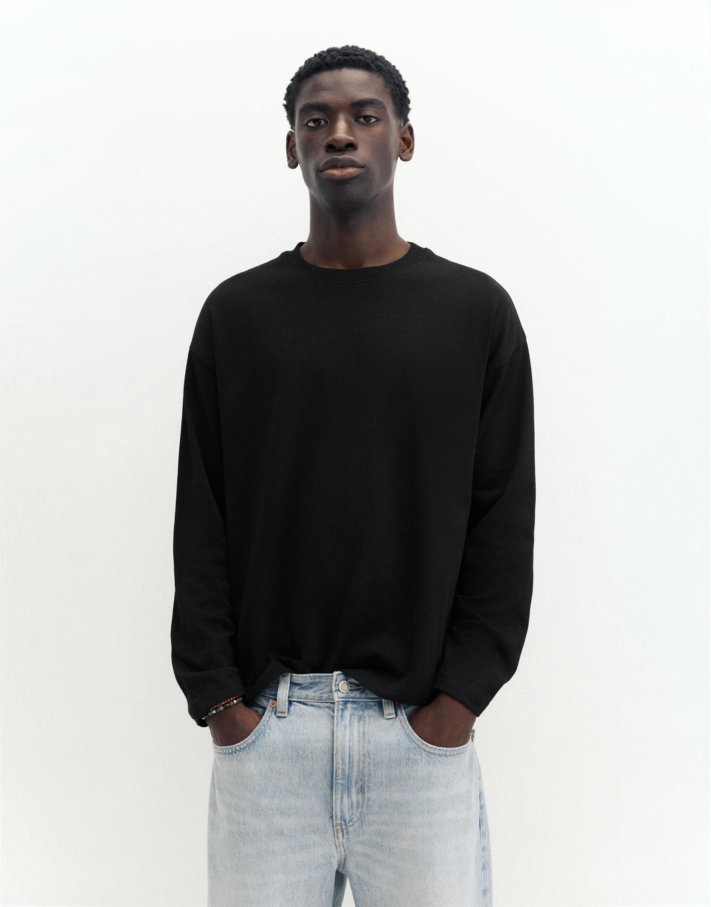 Heavy weight relaxed fit T-shirt — Black