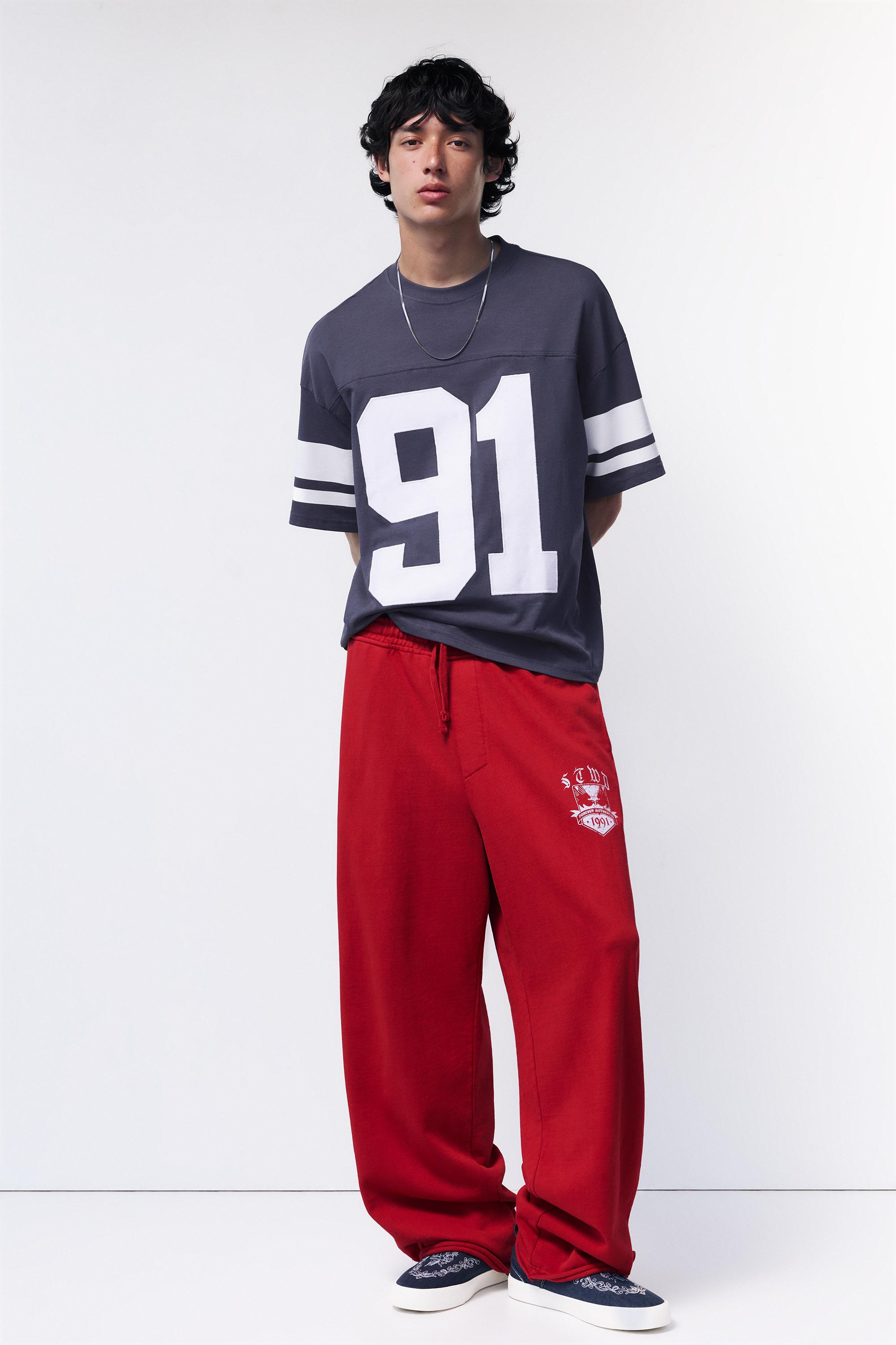 STWD varsity tracksuit trousers — Red