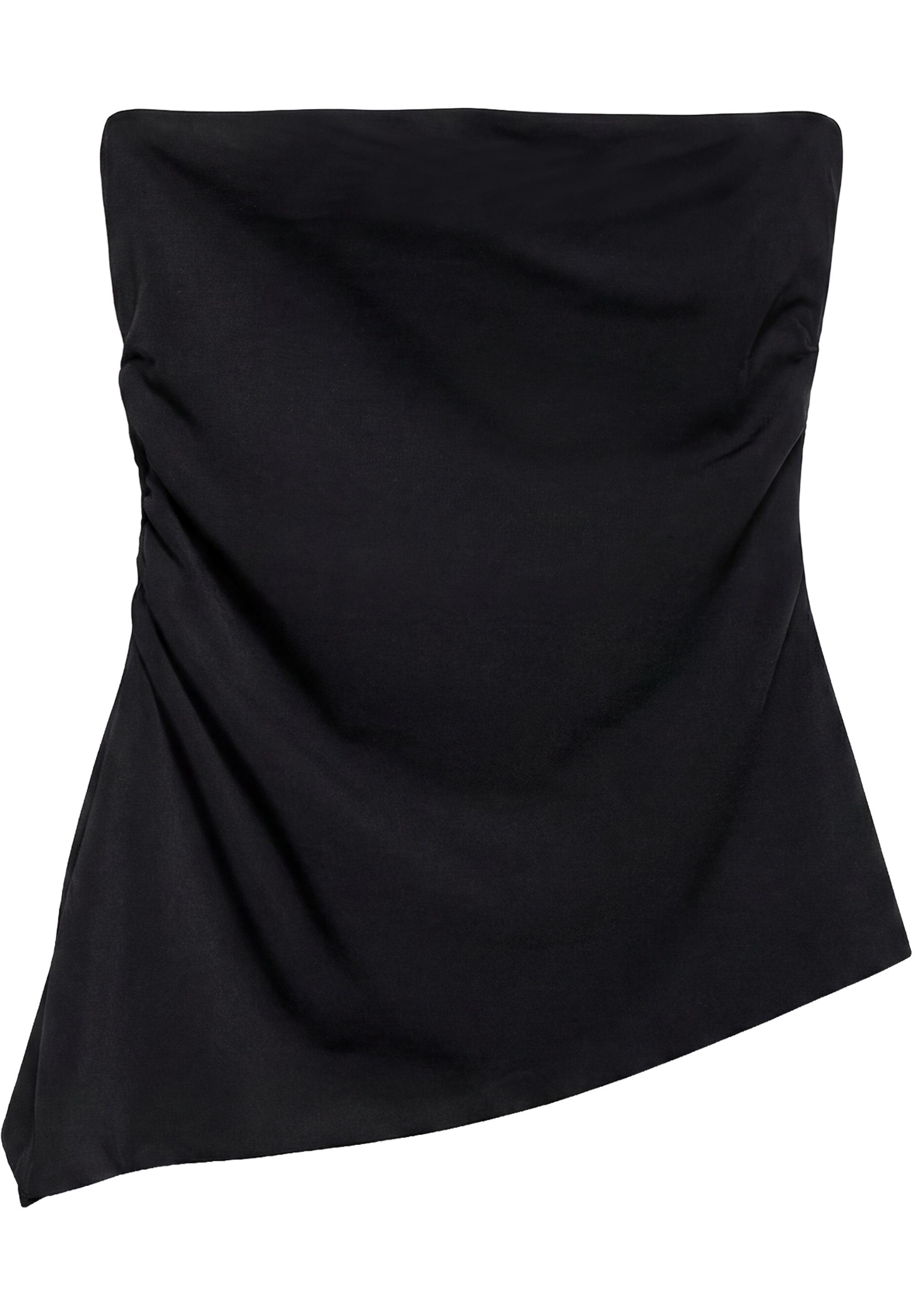 Asymmetric bandeau top — Black