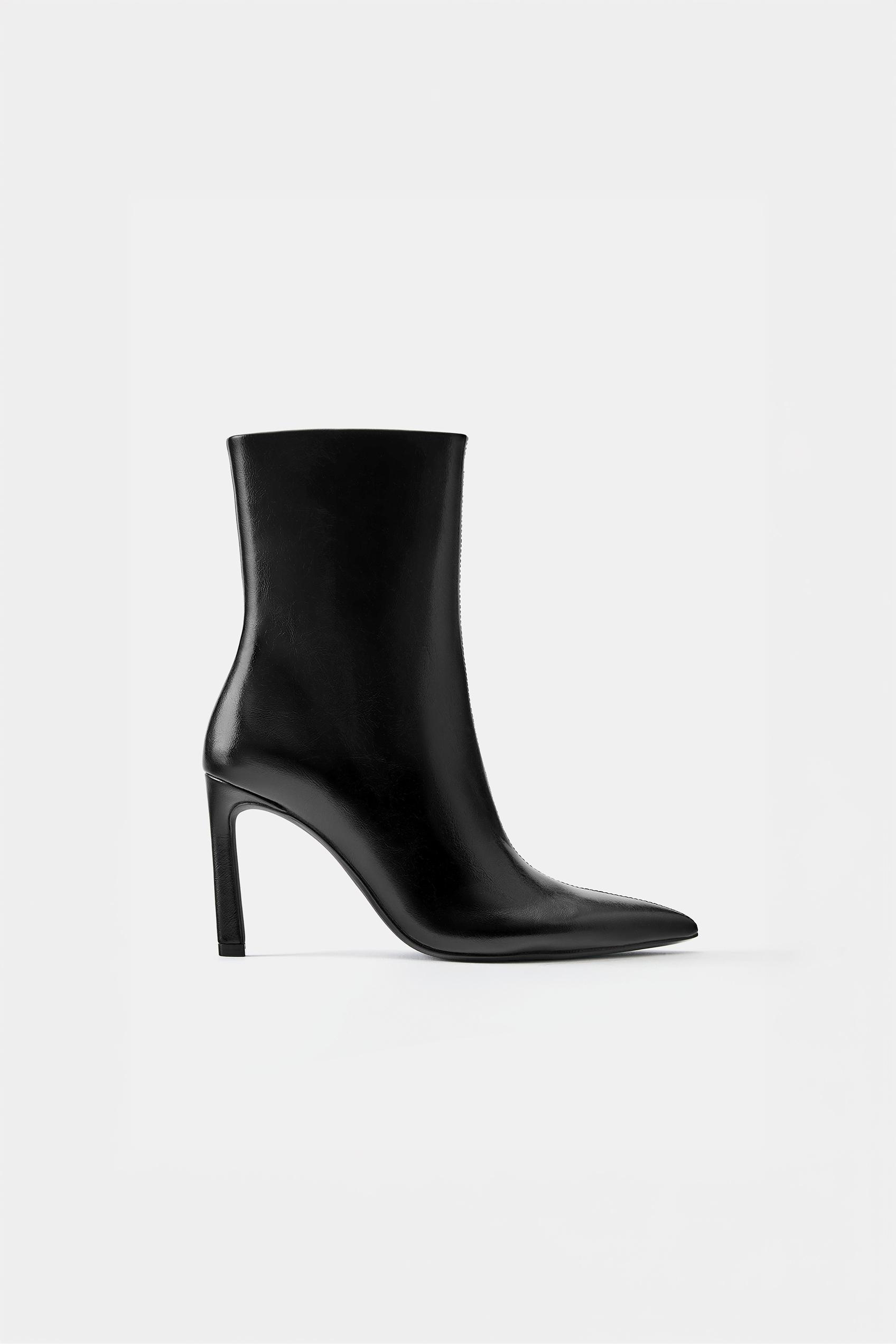 High-heel ankle boots — Black