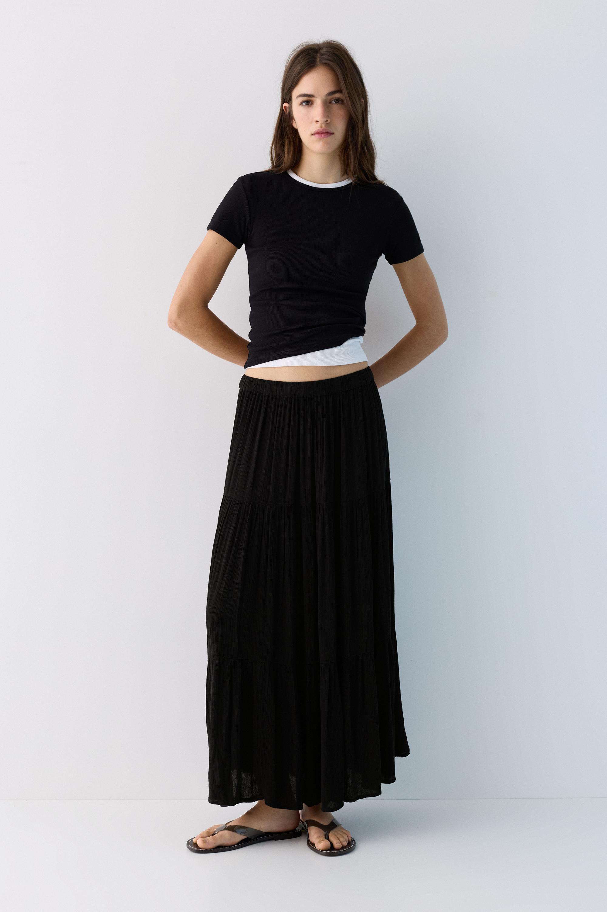 Panel detaylı midi etek - Görsel 99