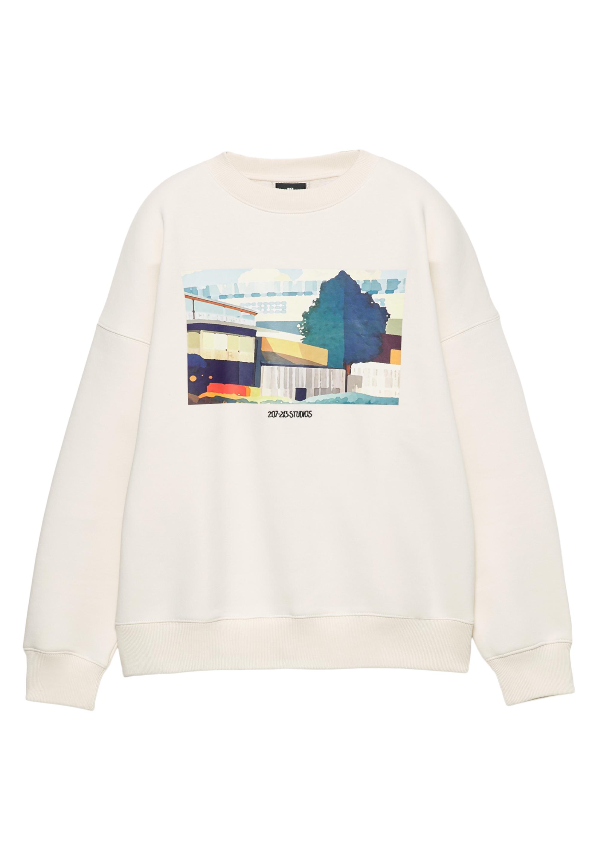 Sweatshirt with embroidered graphic slogan — Off white