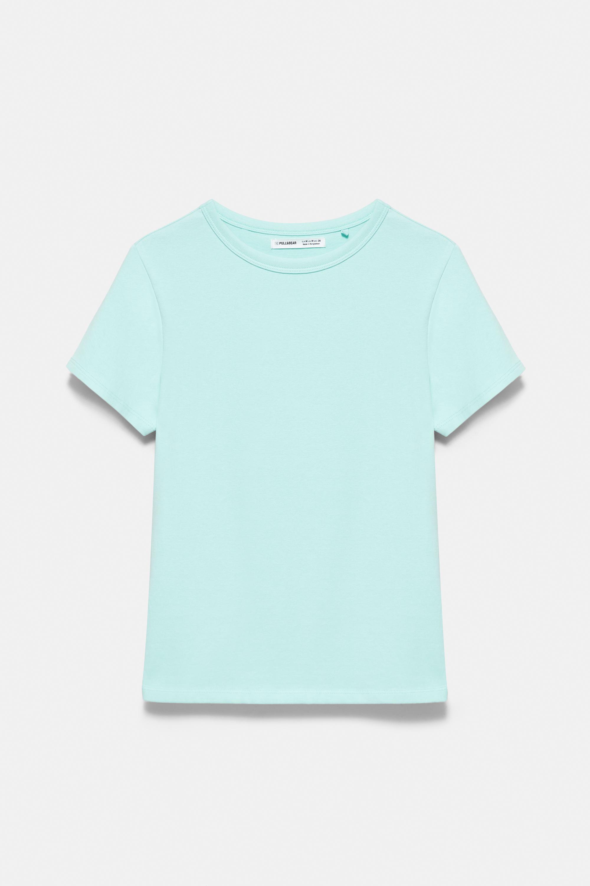Fitted short sleeve T-shirt — Sky blue